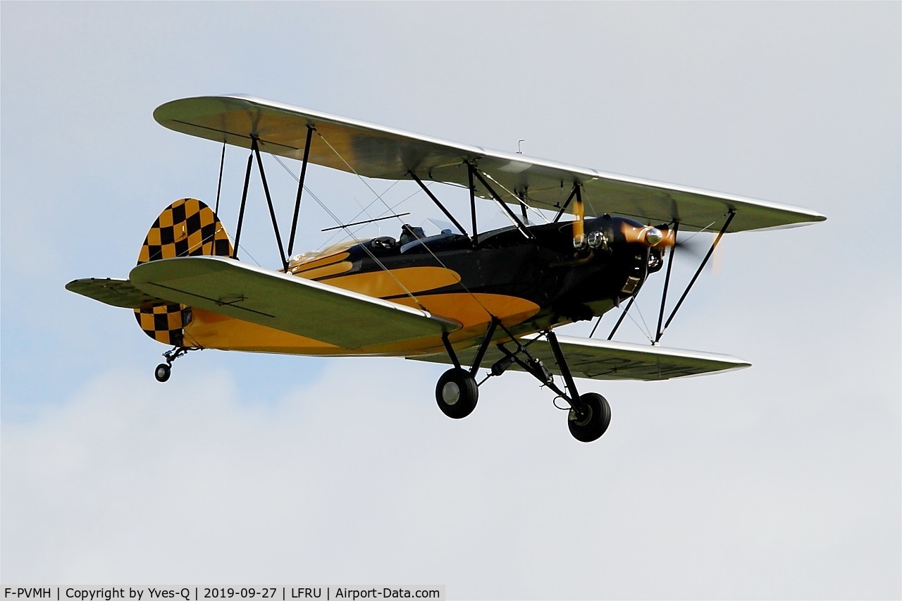 F-PVMH, 2019 Hatz CB-1 C/N 776, Hatz CB-1, On final rwy 22, Morlaix-Ploujean airport (LFRU-MXN) Air show 2019