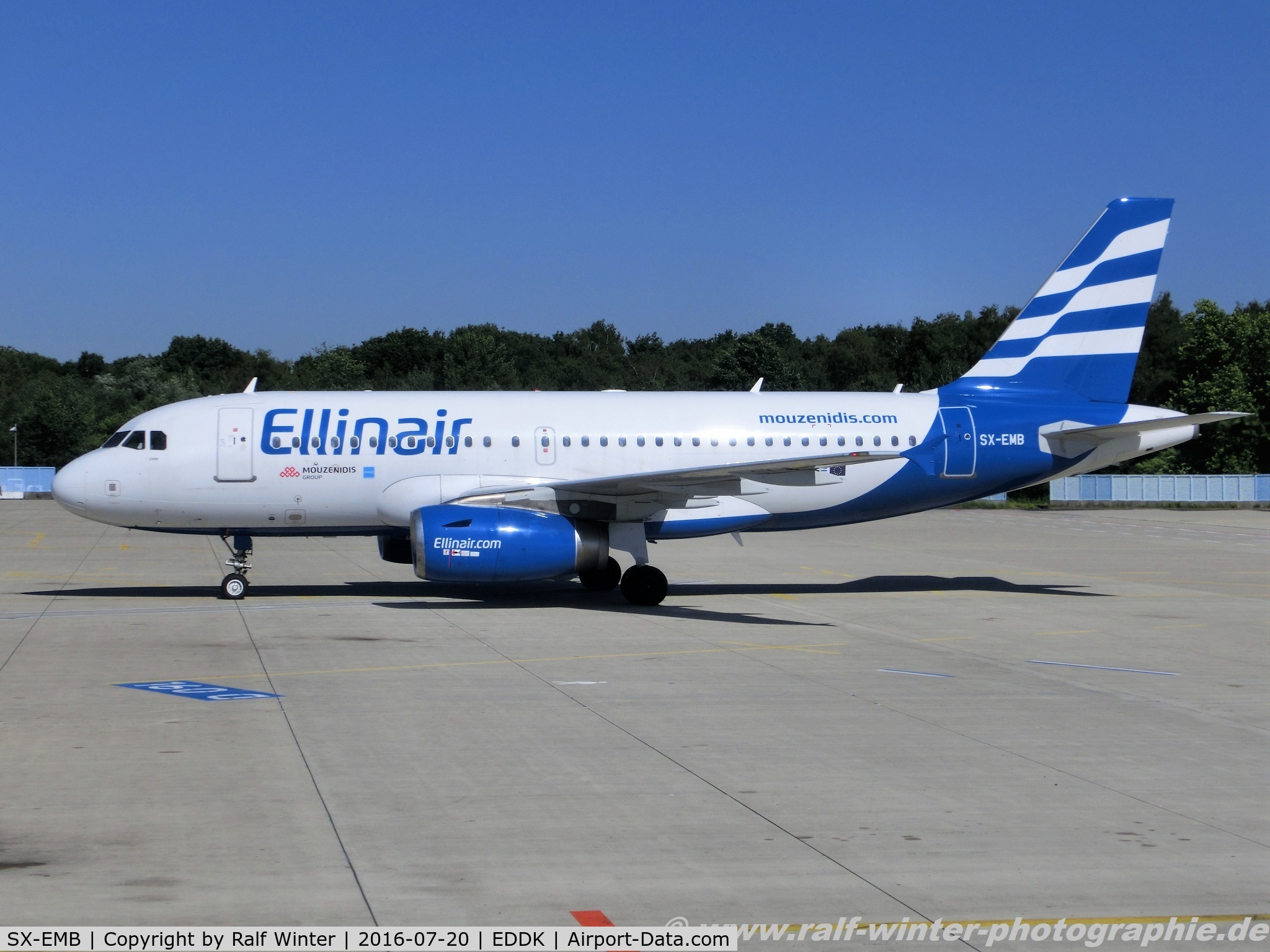 SX-EMB, 2008 Airbus A319-133 C/N 3705, Airbus A319-133 - EL ELB Ellinair - 3705 - SX-EMB - 20.07.2016 - CGN