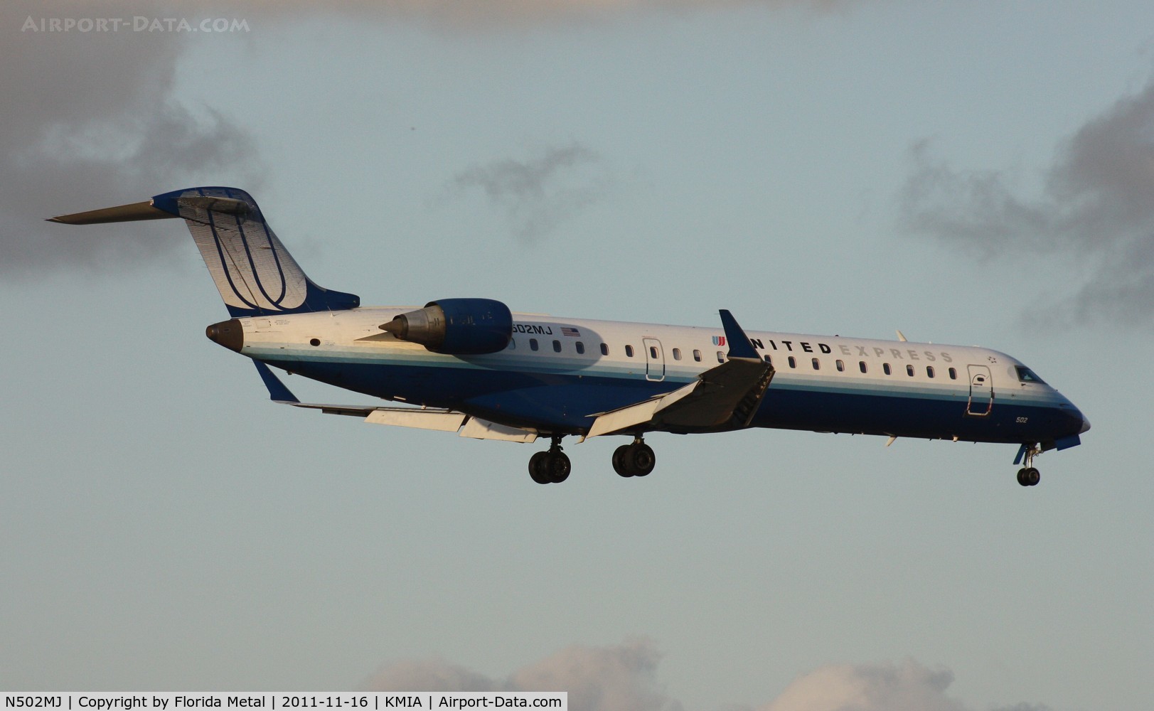 N502MJ, 2002 Bombardier CRJ-700 (CL-600-2C10) Regional Jet C/N 10050, MIA 2011