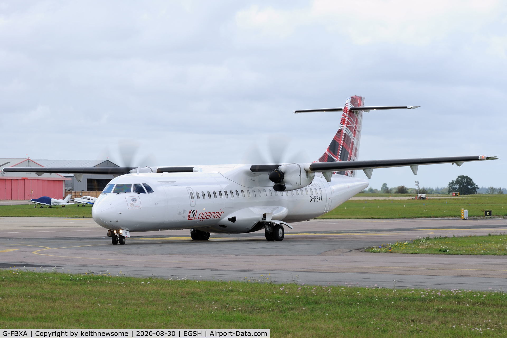 G-FBXA, 2015 ATR 72-212A C/N 1260, Arriving at Norwich from Germany with colour scheme.