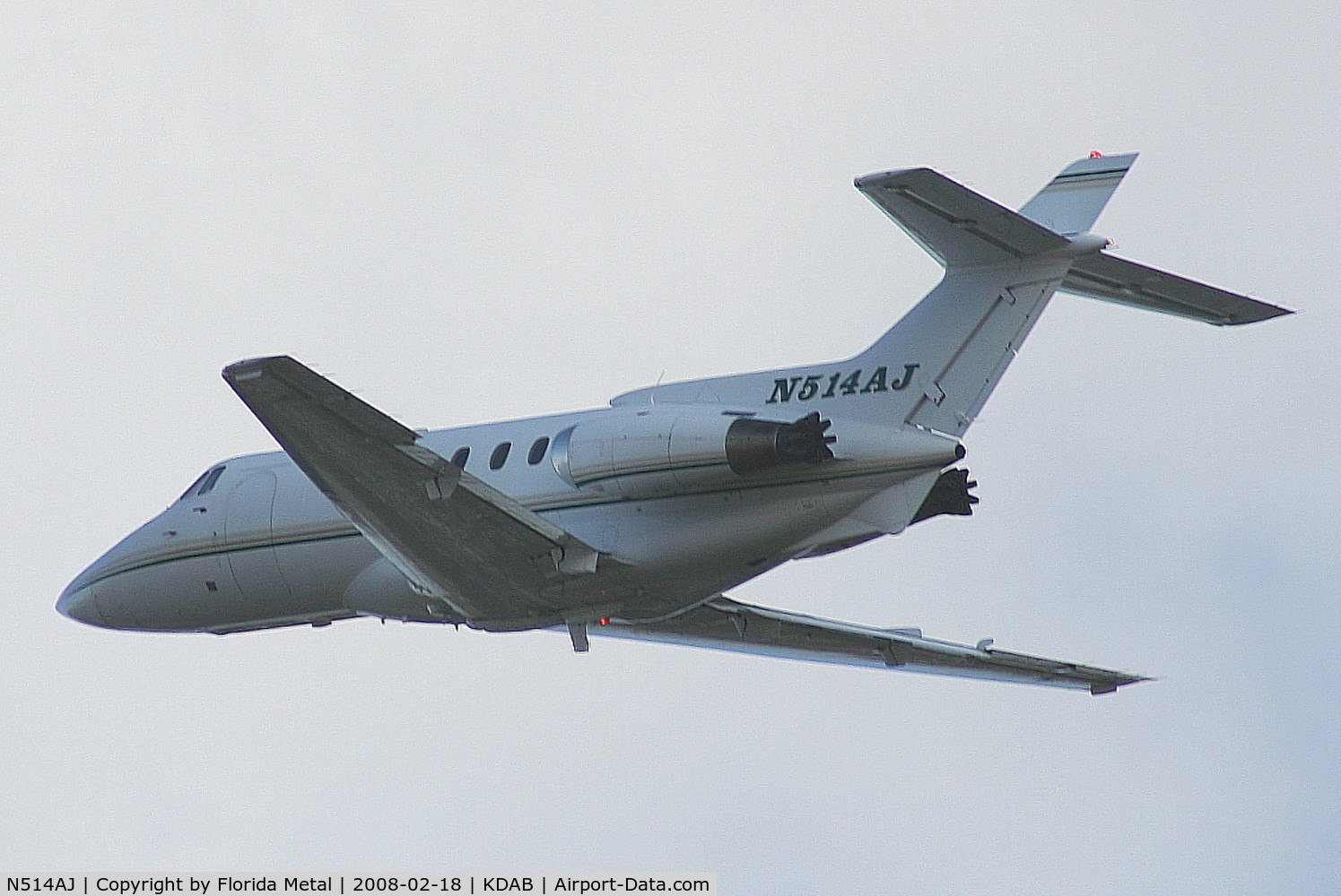 N514AJ, 1974 Hawker Siddeley HS.125 Series 600A C/N 256033, DAB 2008