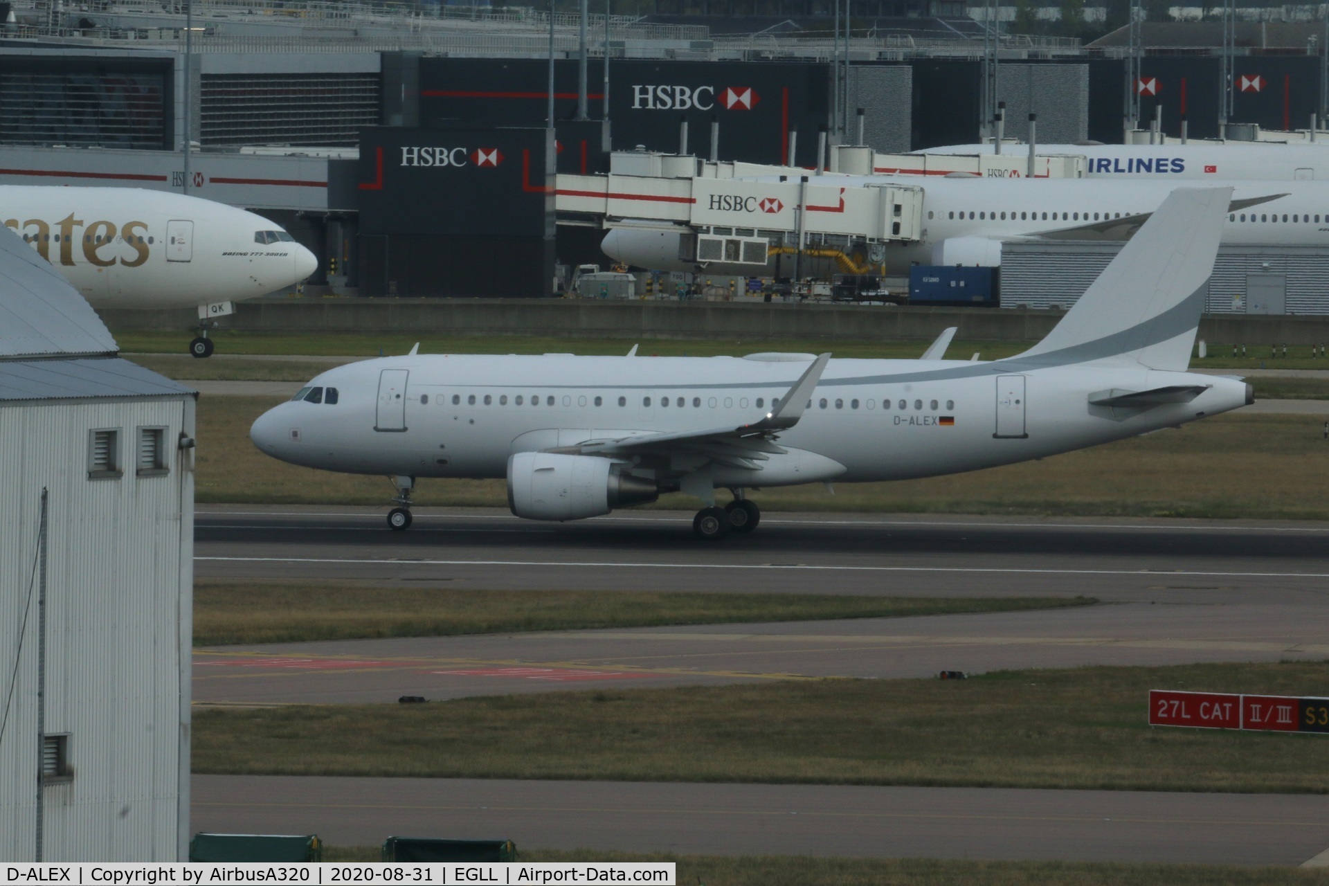 D-ALEX, 2014 Airbus A319-115(CJ) C/N 5963, Departing LHR