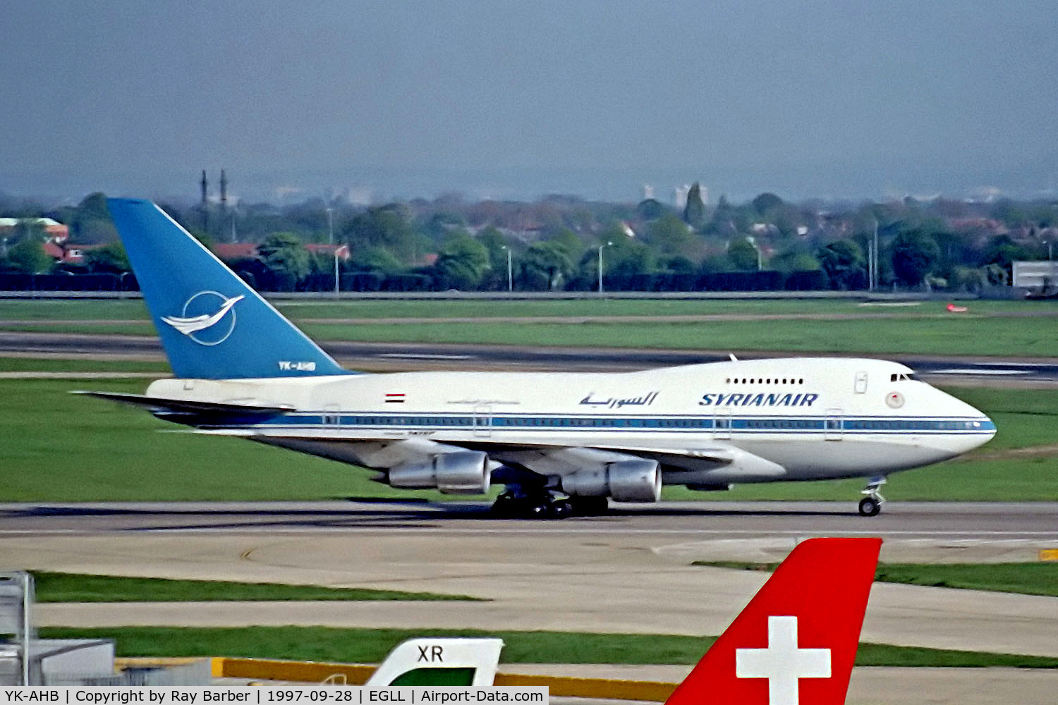 YK-AHB, 1976 Boeing 747SP-94 C/N 21175, YK-AHB   Boeing 747SP-94 [21175] (Syrianair) Heathrow~G 28/09/1997