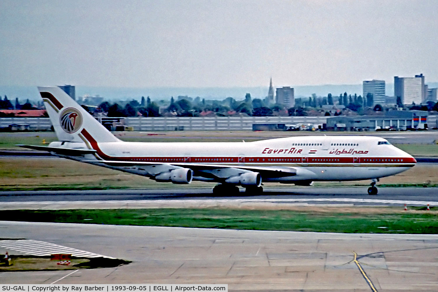 SU-GAL, 1988 Boeing 747-366M C/N 24161, SU-GAL   Boeing 747-366 [24161] (Egyptair) Heathrow~G 05/09/1993