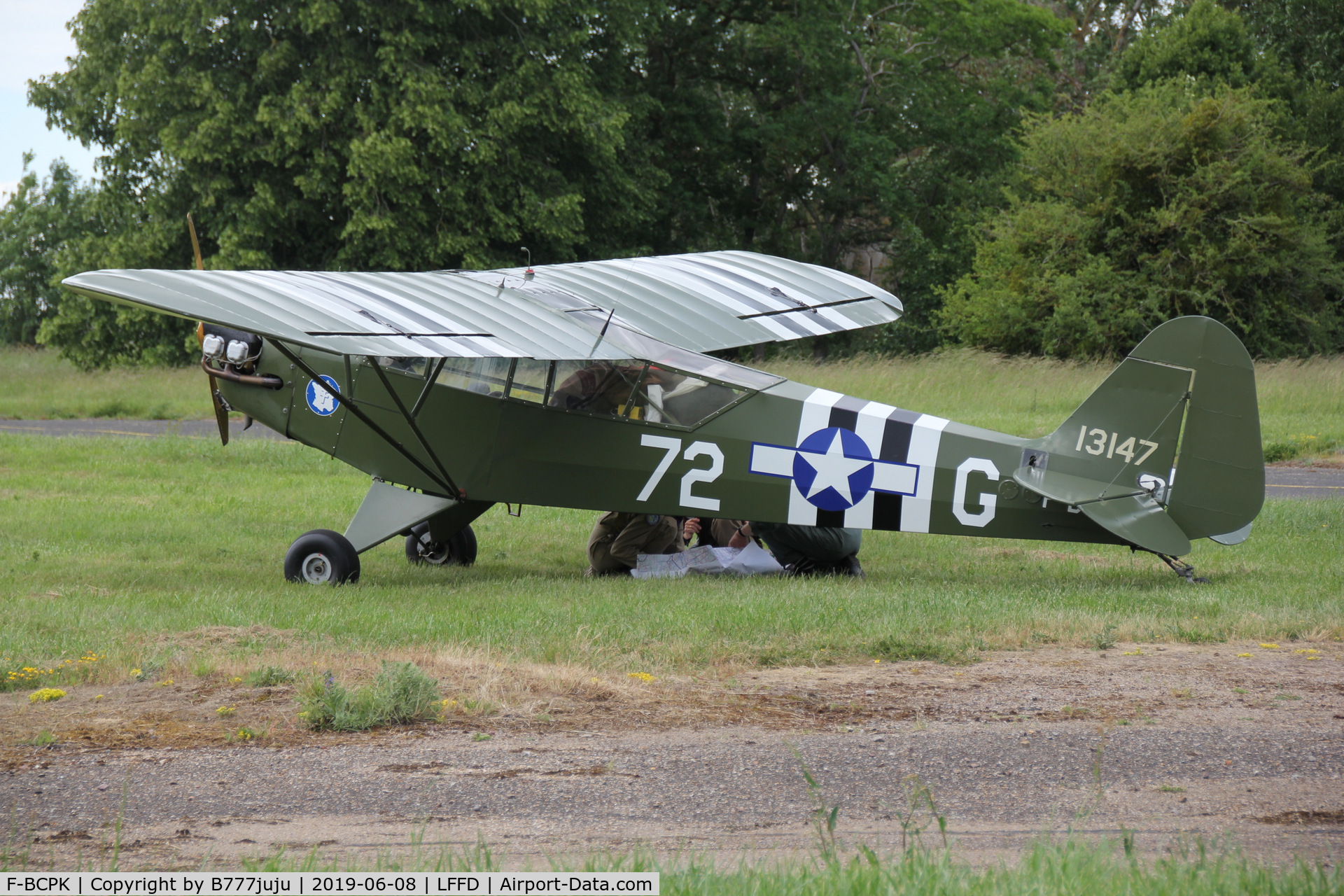 F-BCPK, 1945 Piper L-4J Grasshopper (J3C-65D) C/N 13147, L-Birds back to Normandy