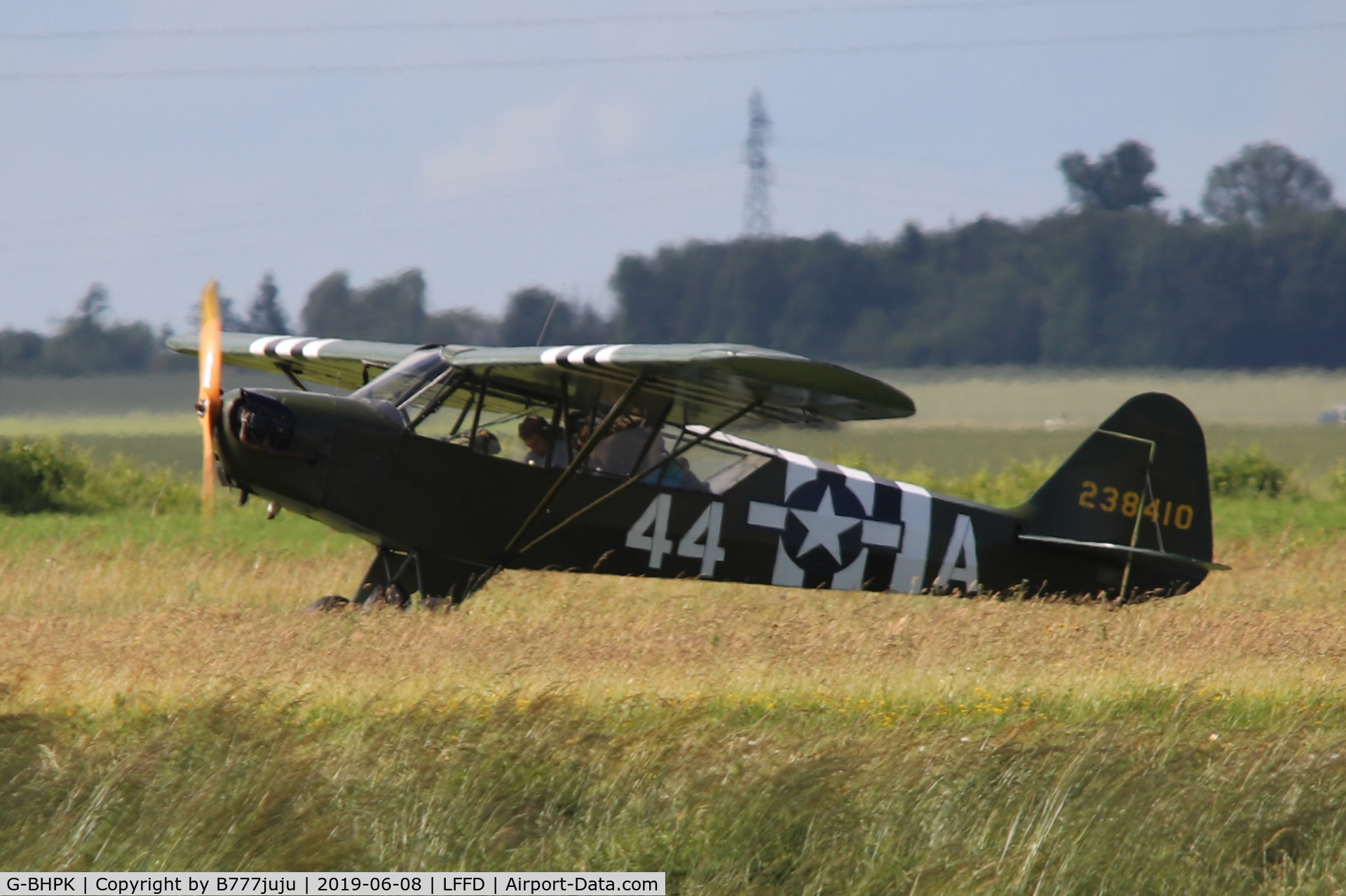 G-BHPK, 1943 Piper L-4H Grasshopper (J3C-65D) C/N 12161, L-Birds back to Normandy