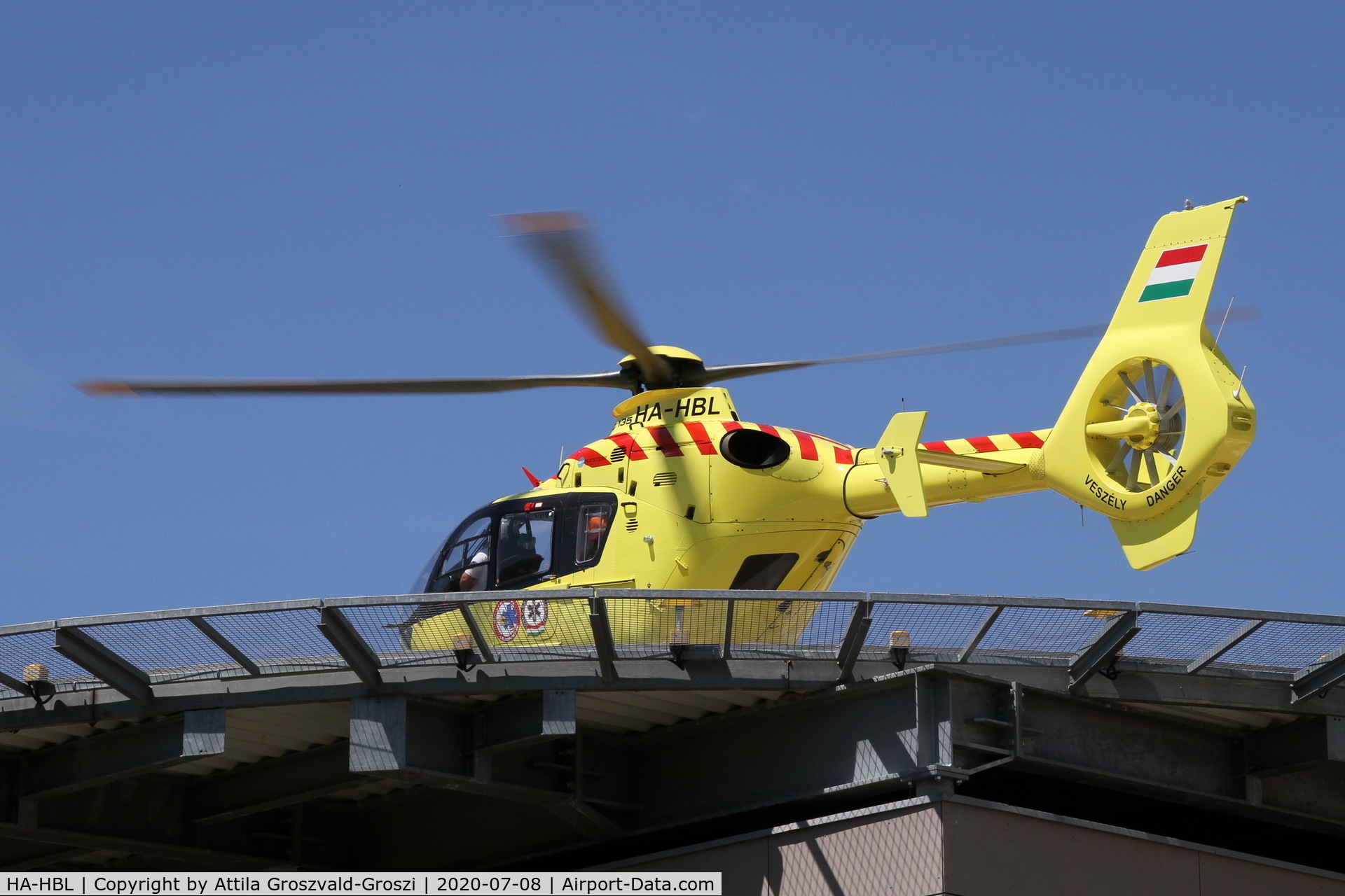 HA-HBL, Eurocopter EC-135P-2+ C/N 0399, Veszprém Hospital Helicopter Landing Dock