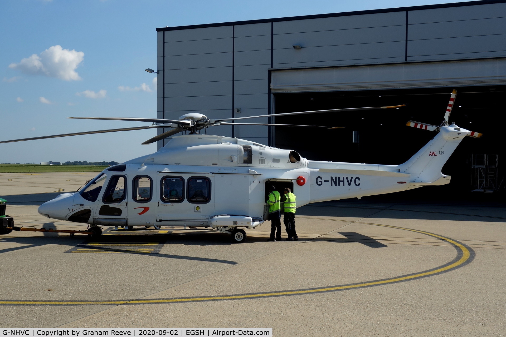 G-NHVC, 2015 AgustaWestland AW-139 C/N 31704, Parked at Norwich.
