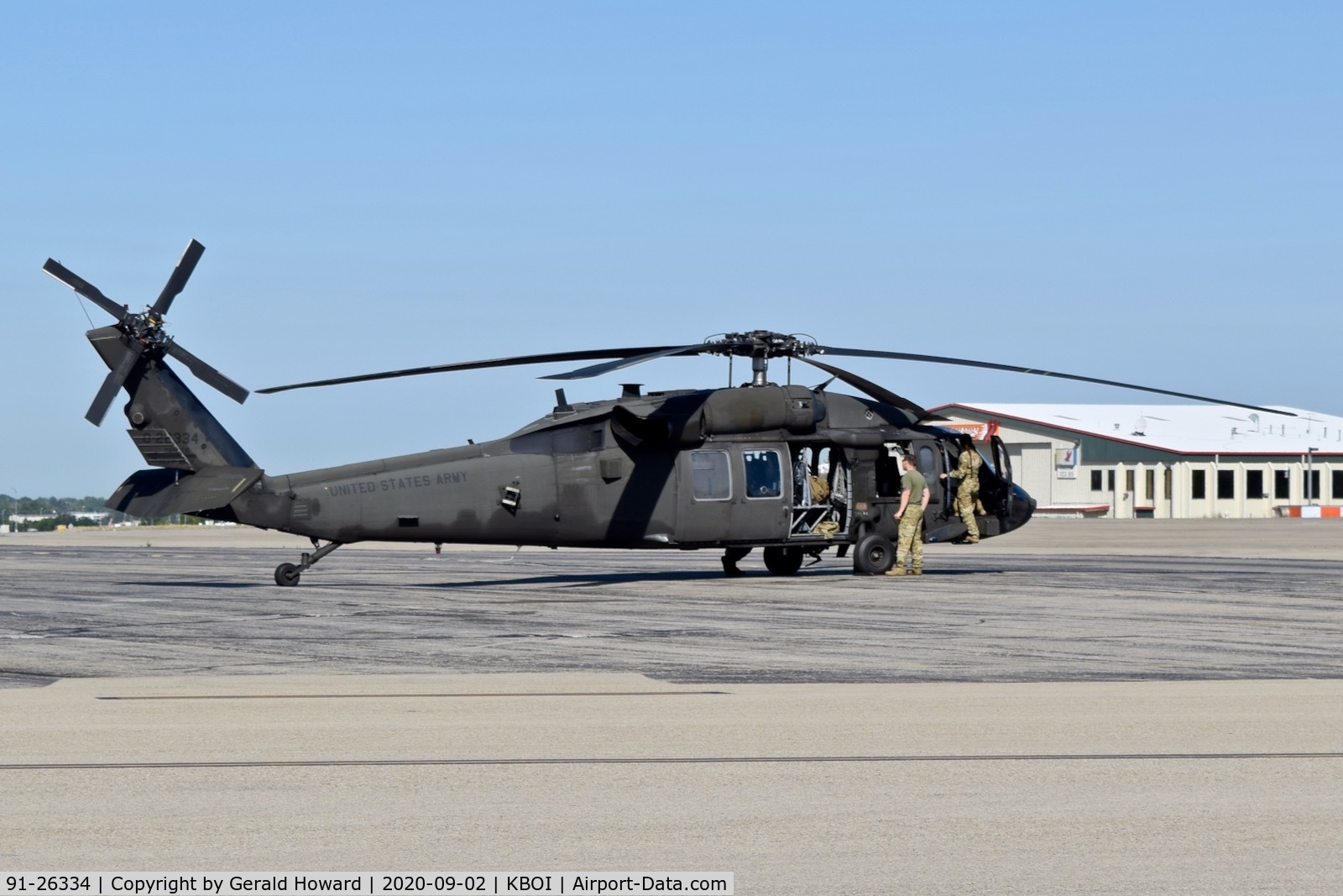 91-26334, 1991 Sikorsky UH-60L Black Hawk C/N 70-1632, Parked on north GA ramp.