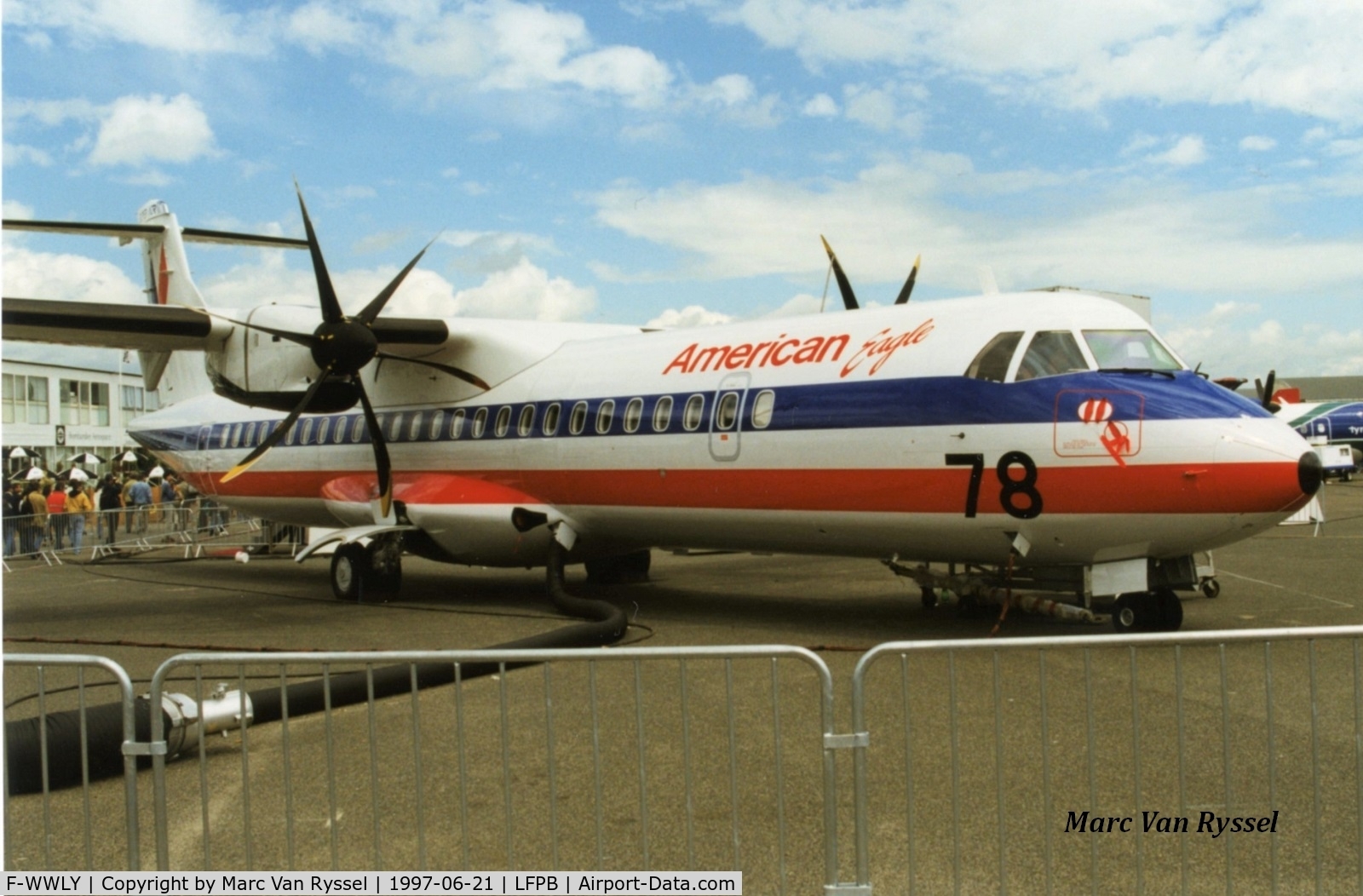 F-WWLY, 1997 ATR 72-212A C/N 499, Paris show 1997.