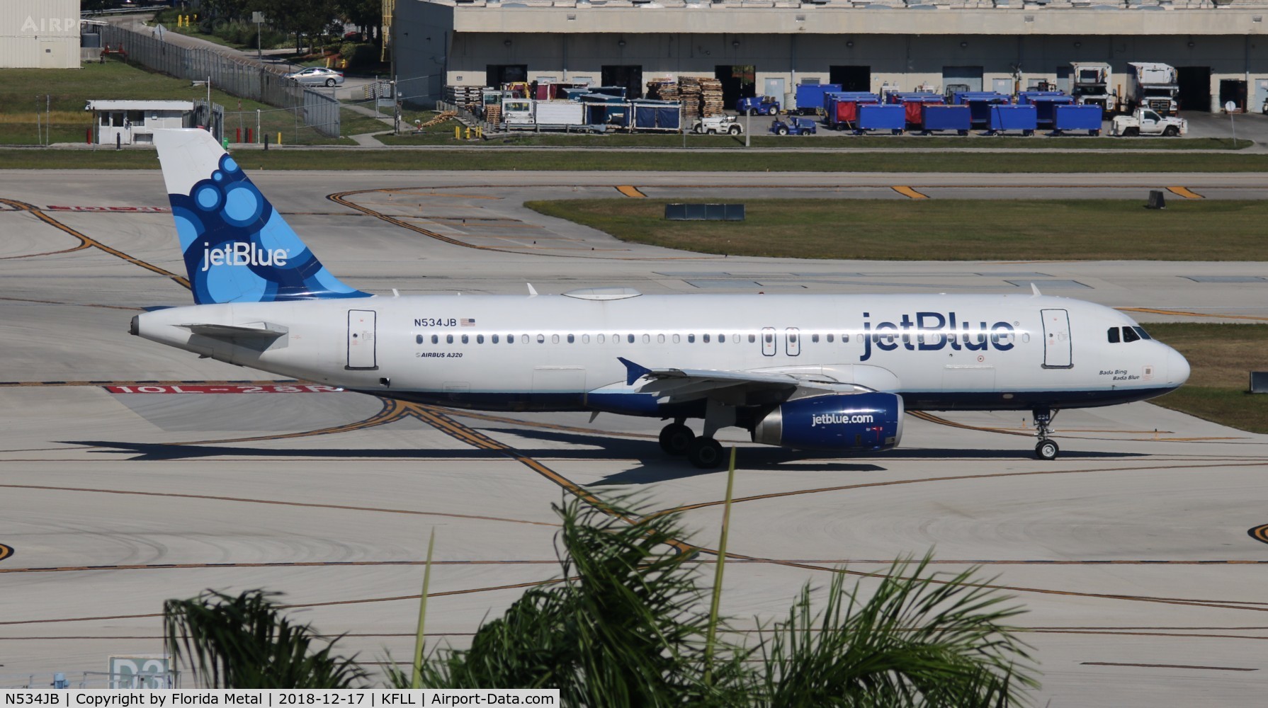N534JB, 2002 Airbus A320-232 C/N 1705, FLL 2018