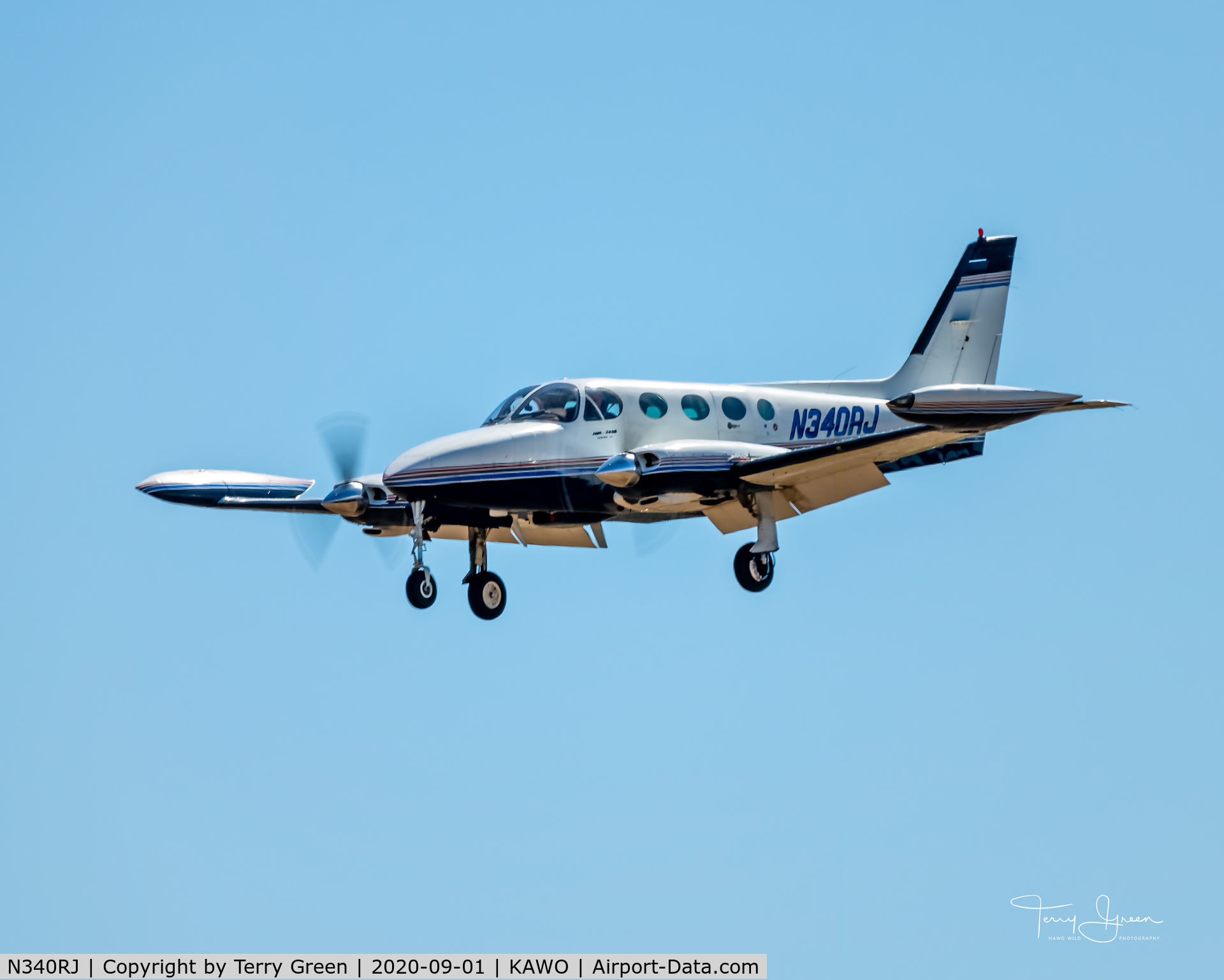 N340RJ, Cessna 340A C/N 340A0273, KAWO