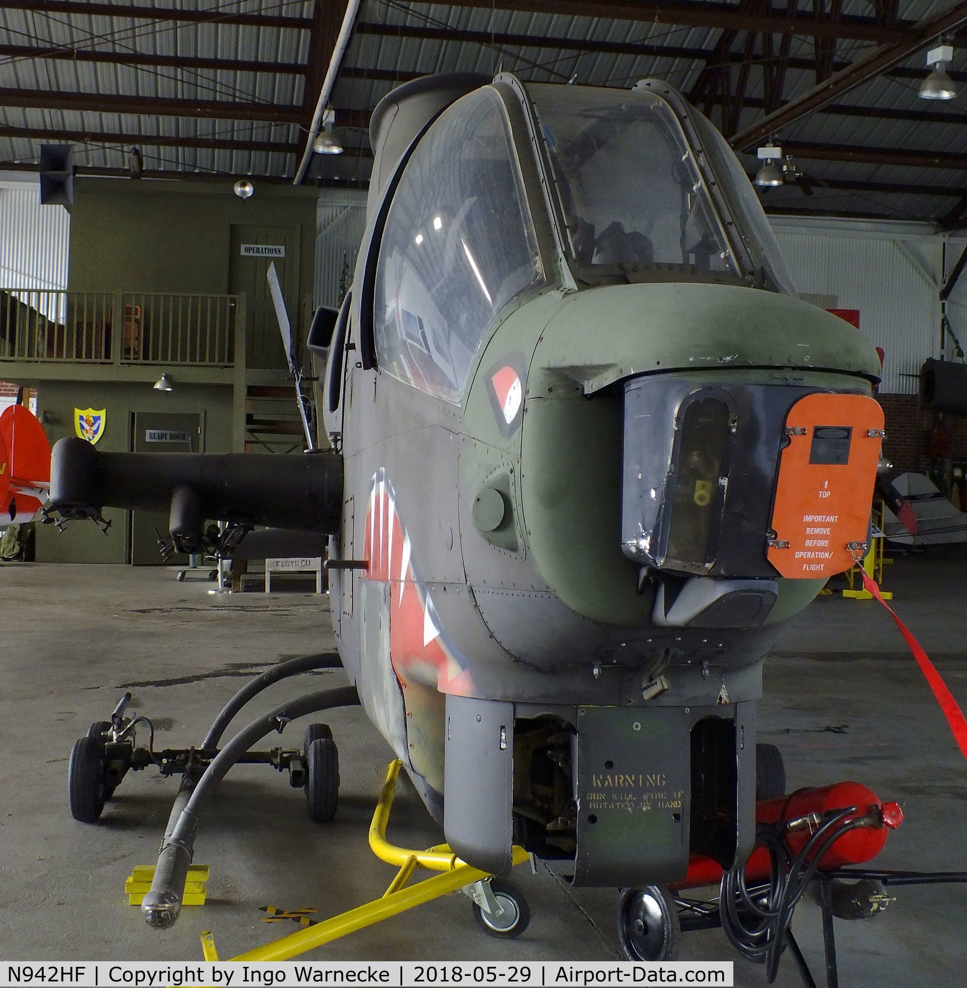 N942HF, Bell AH-1F Cobra C/N 70-15942, Bell AH-1F Cobra (minus rotor) at the Museum of Flight, Rome GA