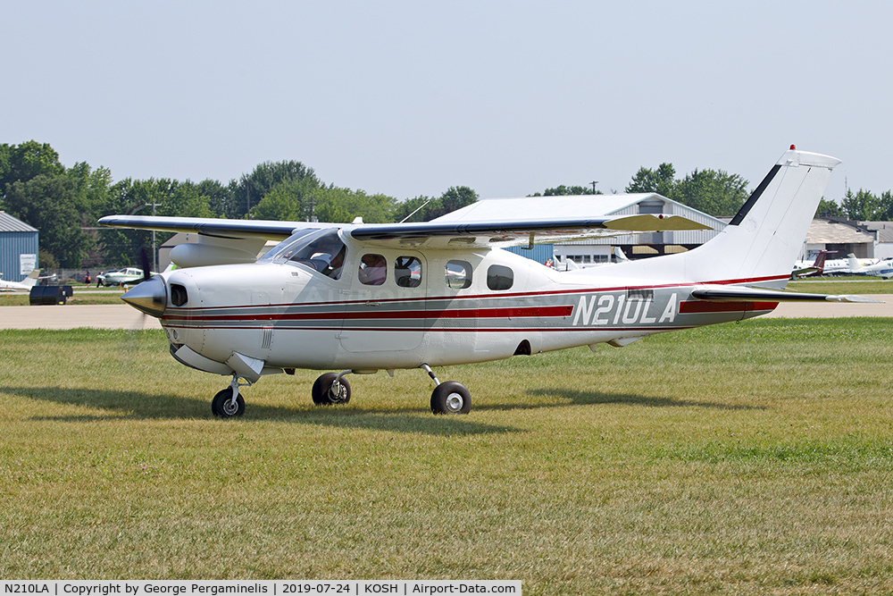 N210LA, 1985 Cessna P210R Pressurised Centurion C/N P21000838, Oshkosh 2019.
