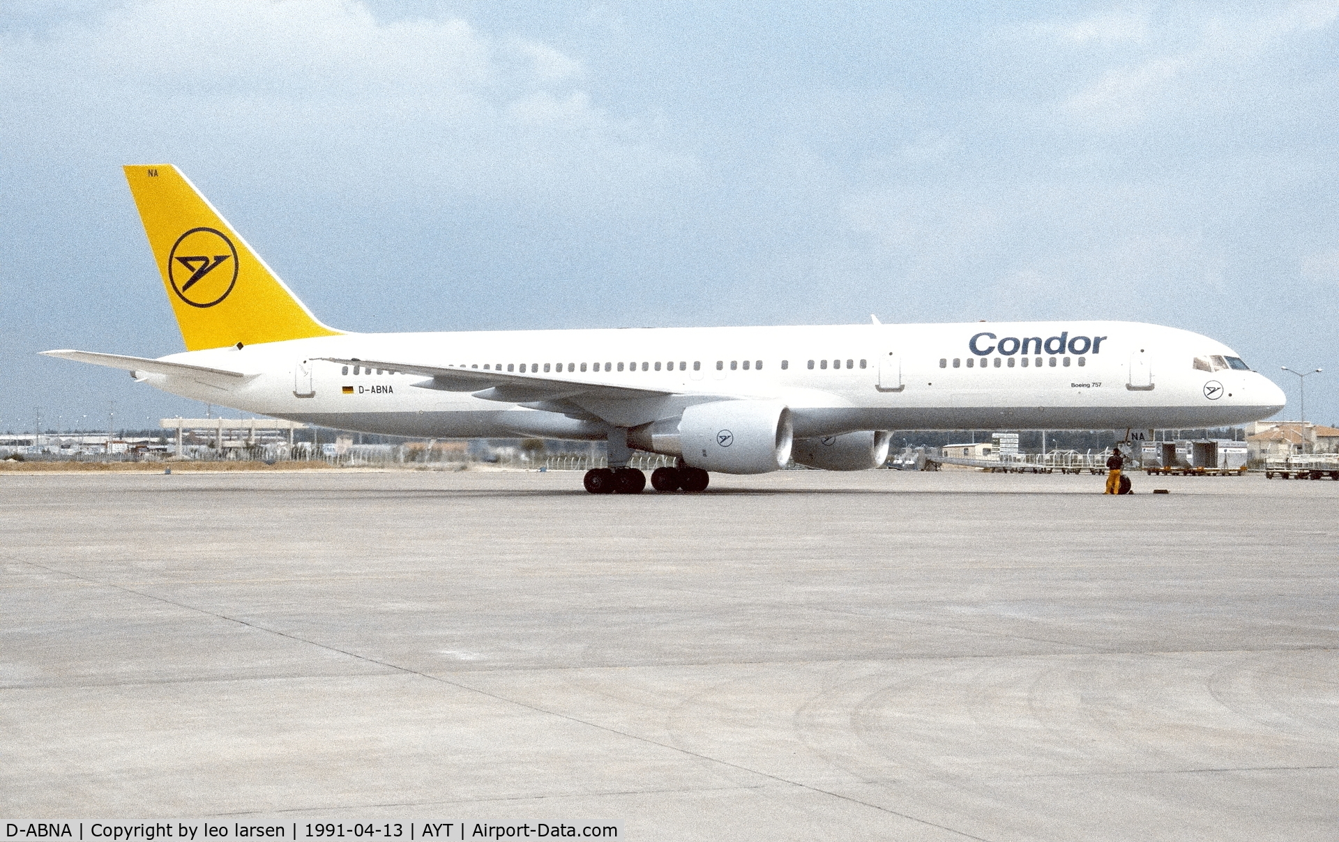 D-ABNA, 1990 Boeing 757-230 C/N 24737, Antalya 13.4.1991