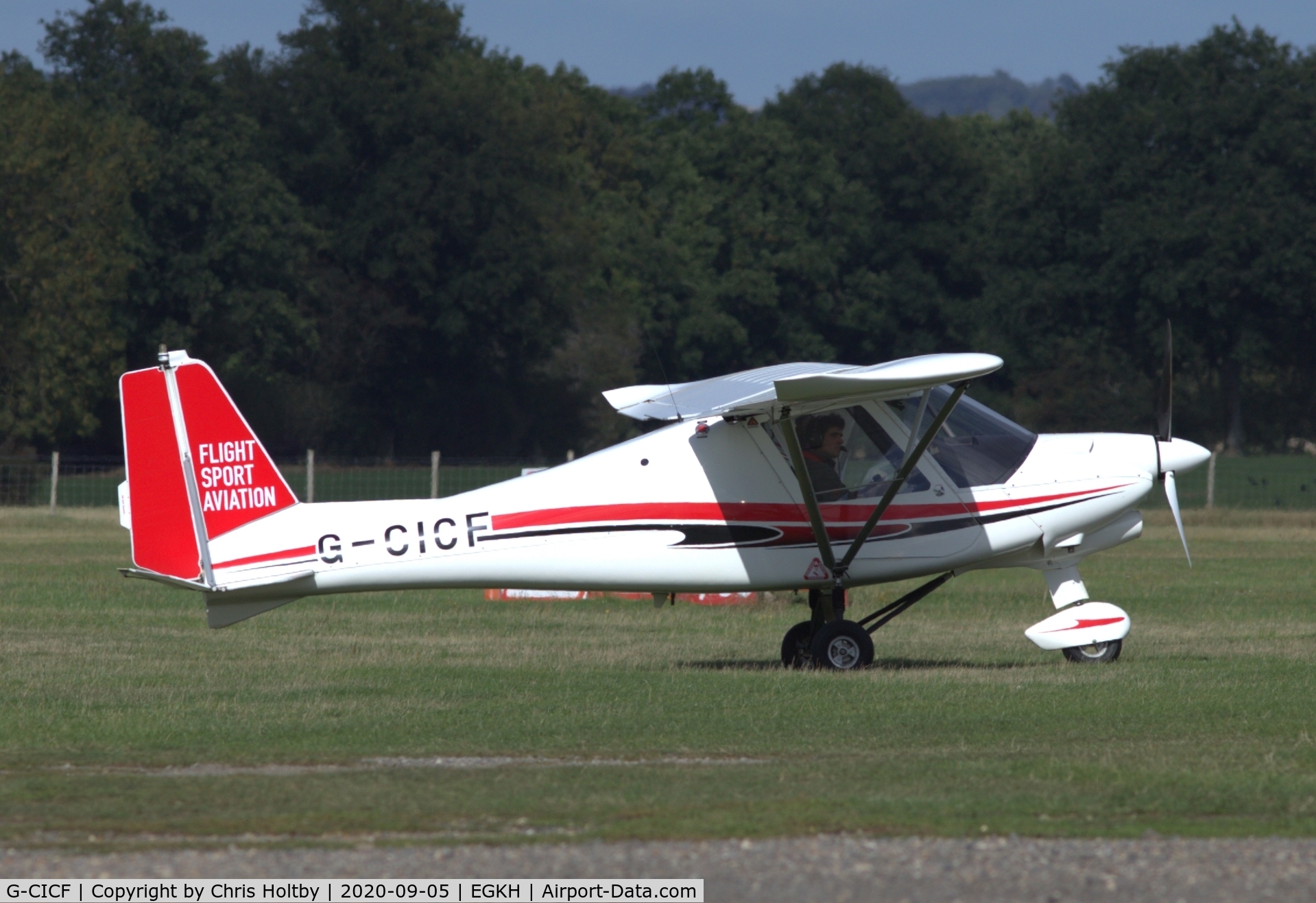 G-CICF, 2013 Comco Ikarus C42 FB80 Bravo C/N 1305-7260, At Headcorn Airfield, Kent