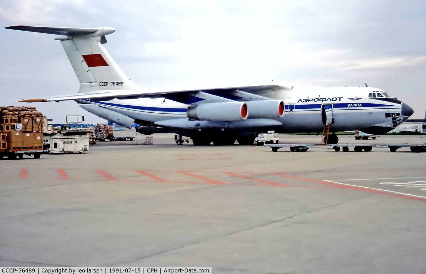 CCCP-76489, 1988 Ilyushin IL-76TD C/N 00834 85554, Copenhagen 15.7.1991