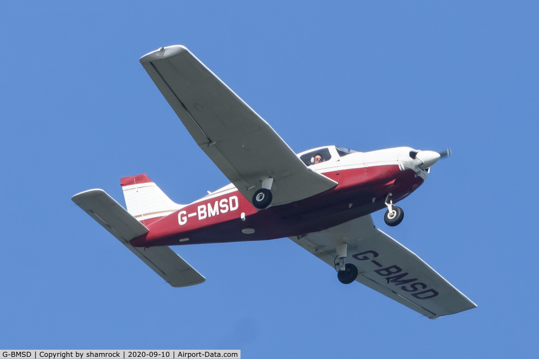 G-BMSD, 1976 Piper PA-28-181 Cherokee Archer II C/N 28-7690070, Over North West Norfolk, England.