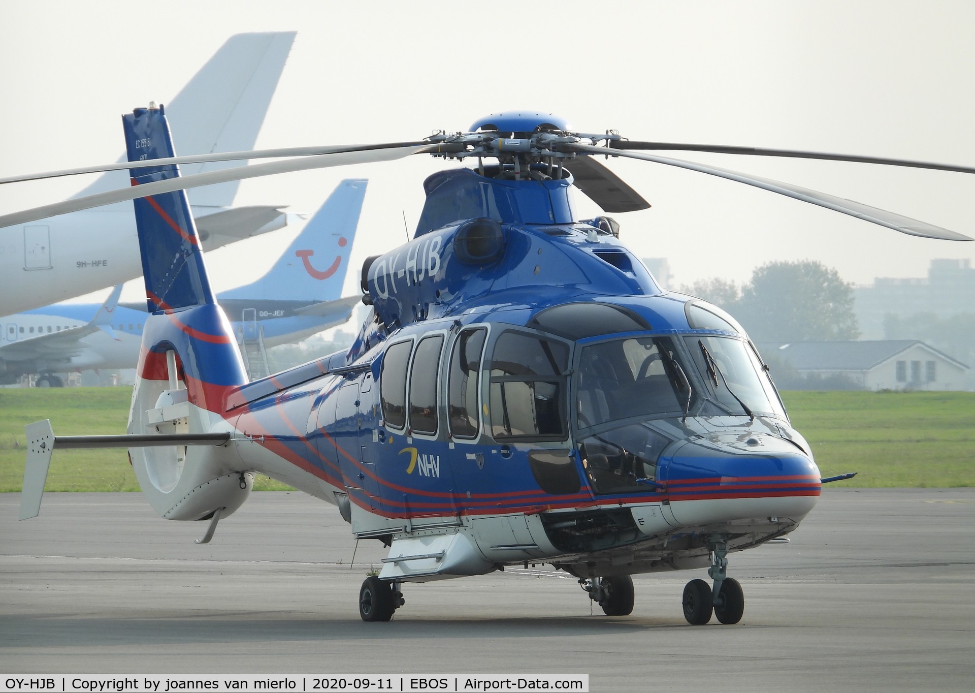OY-HJB, 2009 Eurocopter EC-155B-1 C/N 6871, NHV OSTEND