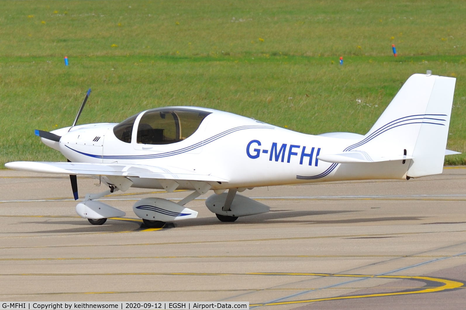 G-MFHI, 1998 Europa Tri-Gear C/N PFA 247-12841, Parked at Norwich.
