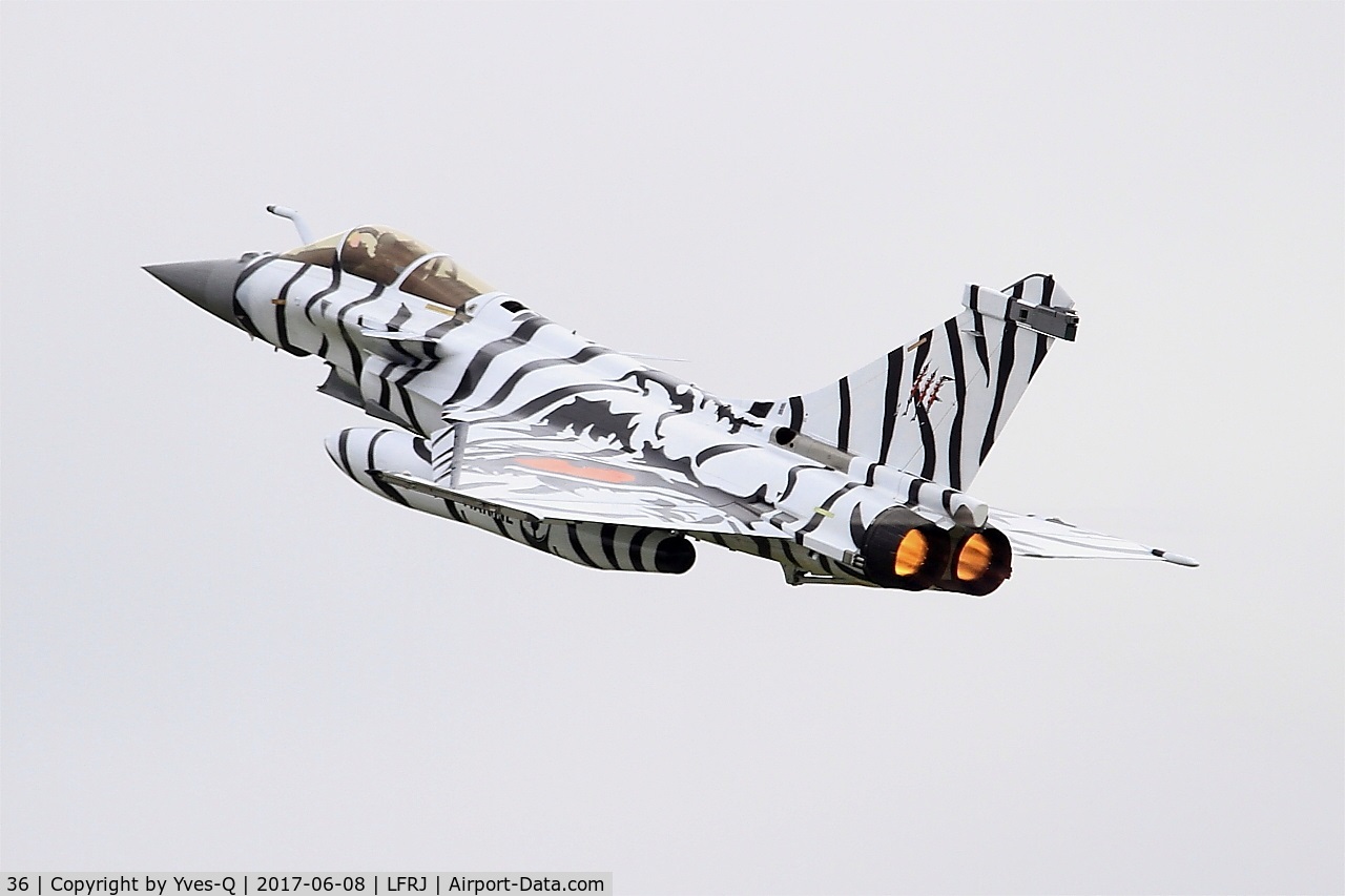 36, Dassault Rafale M C/N 36, Dassault Rafale M, Take off rwy 26, Landivisiau Naval Air Base (LFRJ) Tiger Meet 2017