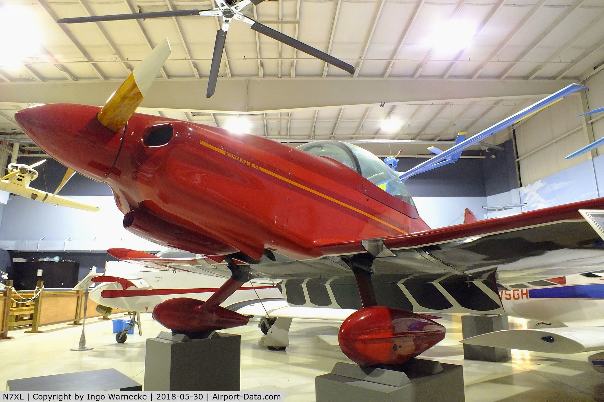 N7XL, 1983 Bushby Mustang II C/N M-II-707, Bushby (Lund, Bruce R) Mustang II XL at the Southern Museum of Flight, Birmingham AL