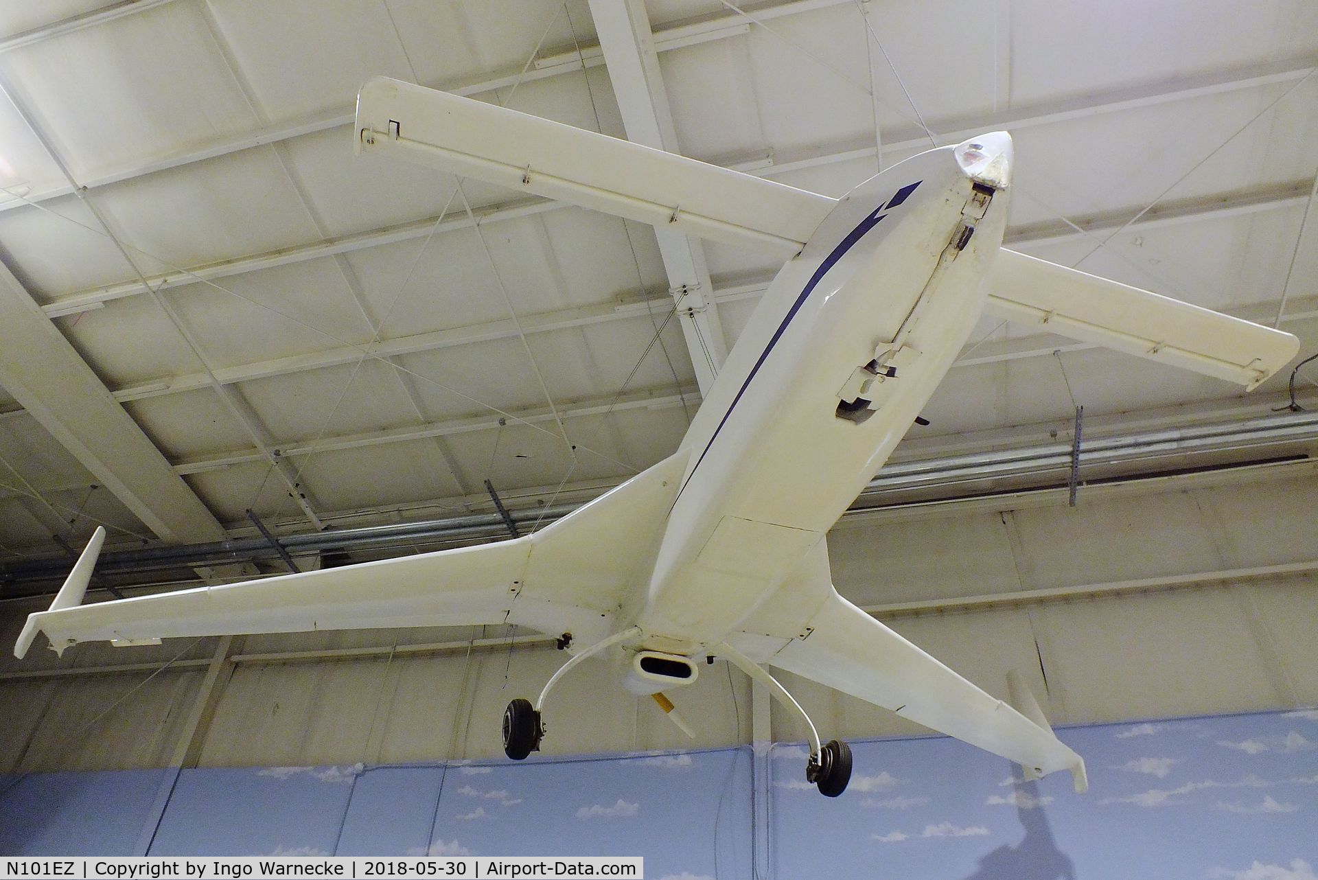 N101EZ, 1978 Rutan VariEze C/N 1182, Rutan (Frierson) VariEze at the Southern Museum of Flight, Birmingham AL