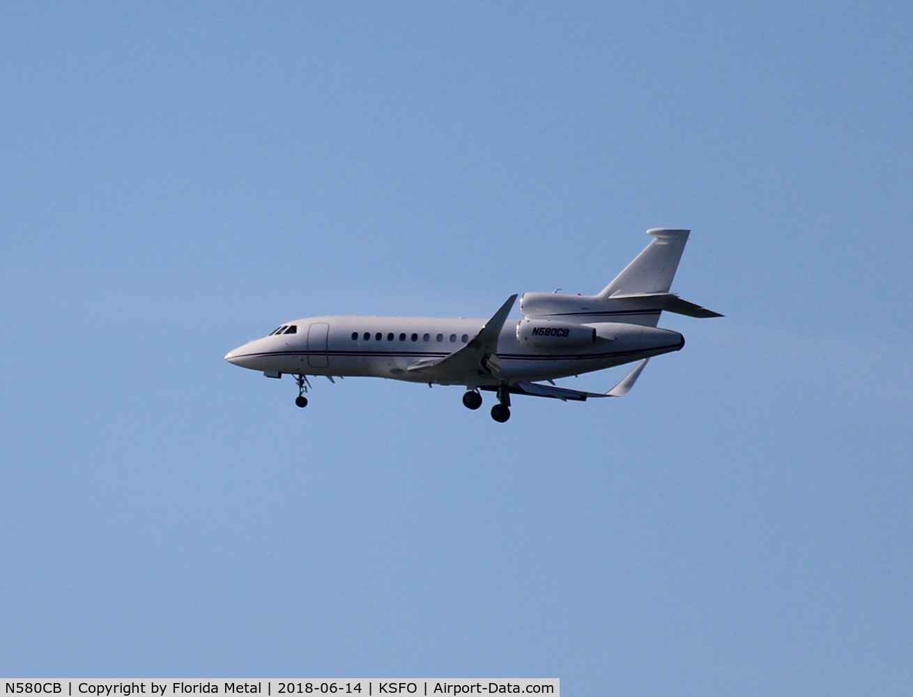 N580CB, 2009 Dassault Falcon 900EX C/N 235, SFO 2018