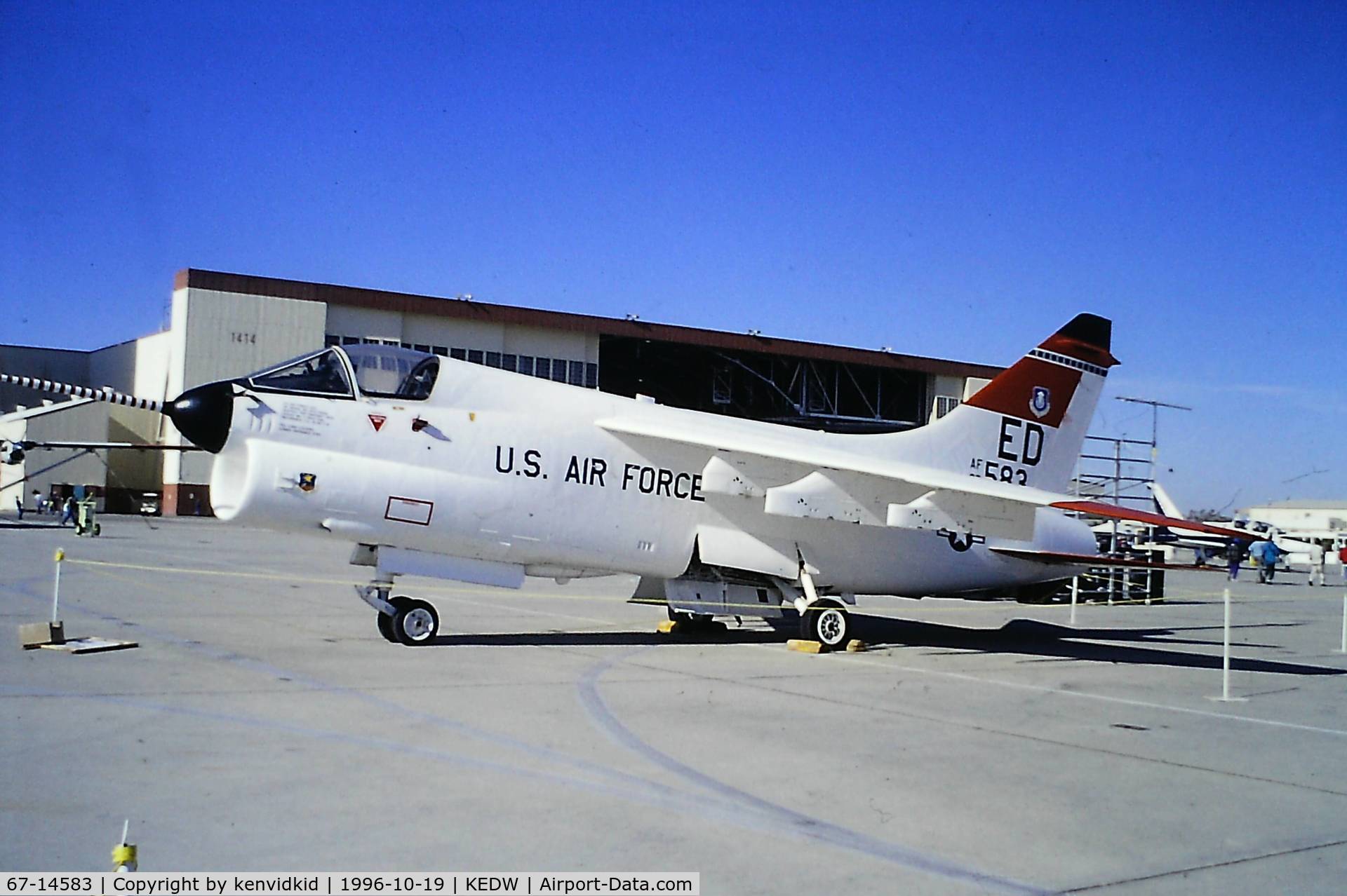 67-14583, LTV YA-7D Corsair II C/N D-002, At the 1996 Edwards Open House.