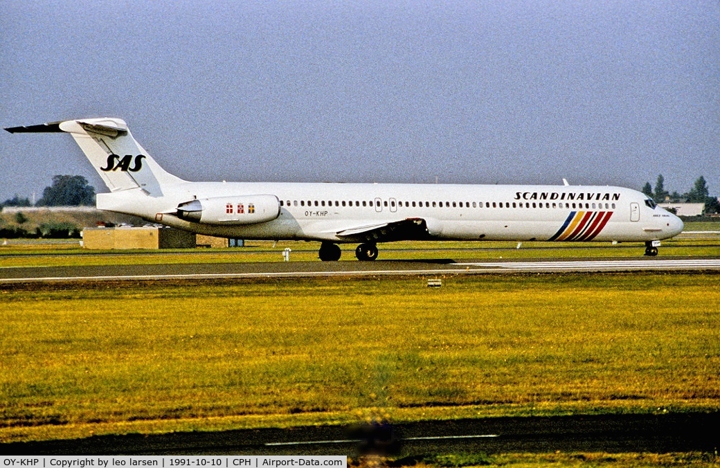 OY-KHP, 1991 McDonnell Douglas MD-81 (DC-9-81) C/N 53007, Copenhagen 10.10.1991