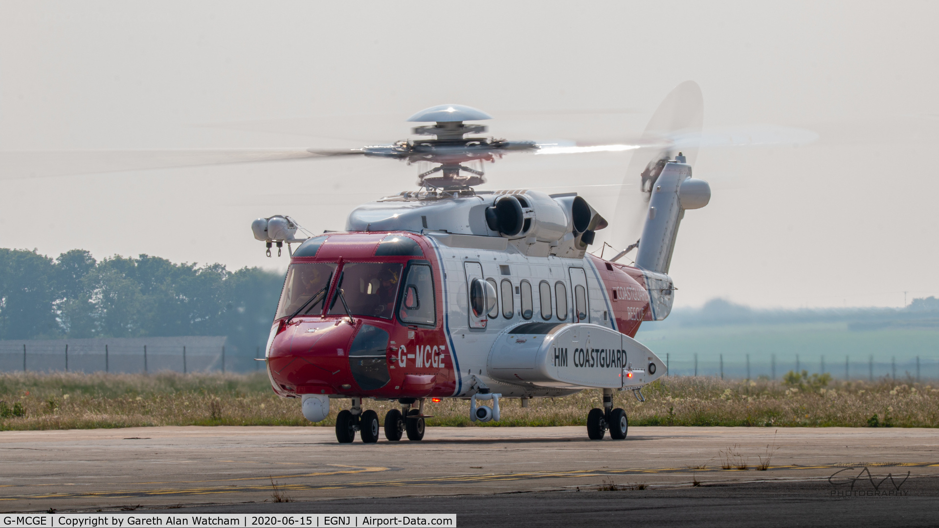 G-MCGE, 2014 Sikorsky S-92A C/N 920214, Returning to base after SAR Duties