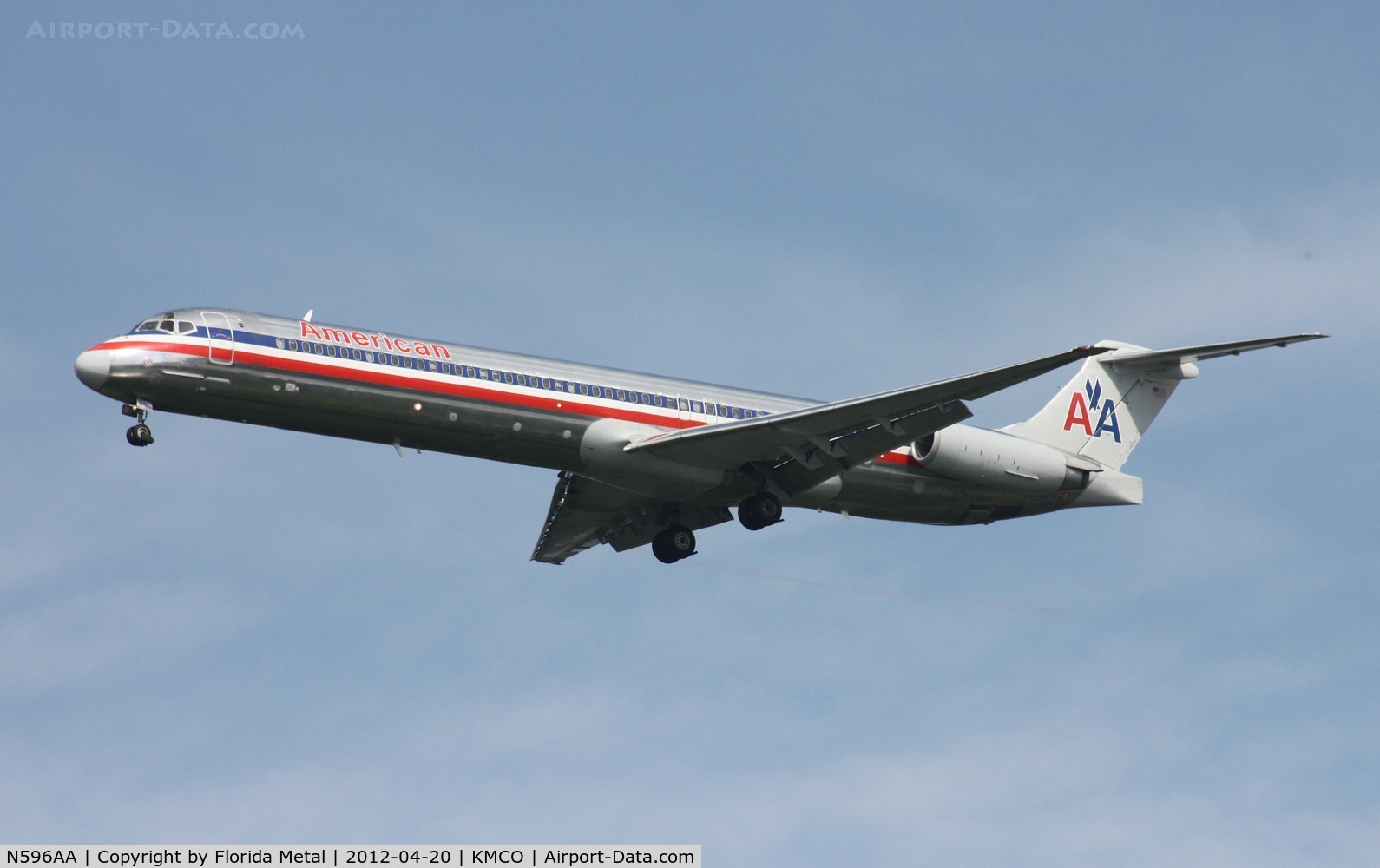 N596AA, 1992 McDonnell Douglas MD-83 (DC-9-83) C/N 53286, MCO 2012
