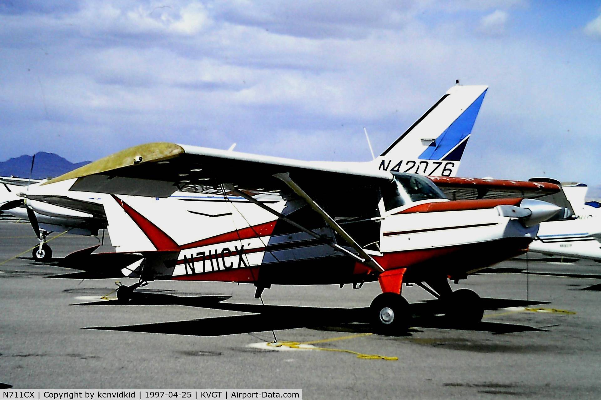 N711CX, 1980 Maule M-5-235C Lunar Rocket C/N 7342C, At North Las Vegas Airport prior to attending the Golden Air Tattoo at Nellis.