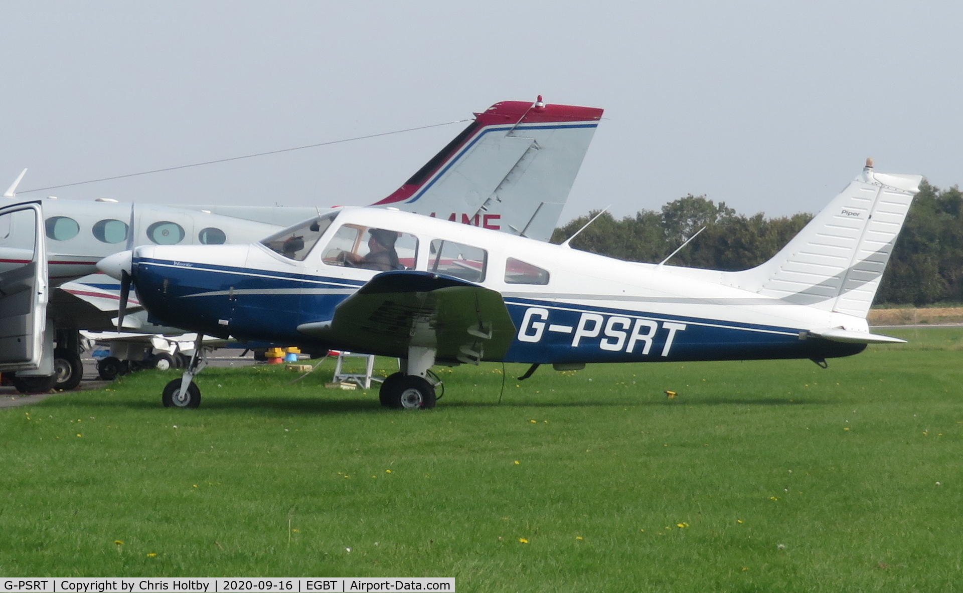 G-PSRT, 1976 Piper PA-28-151 Cherokee Warrior C/N 28-7615225, Parked at Turweston Airfield, Bucks.