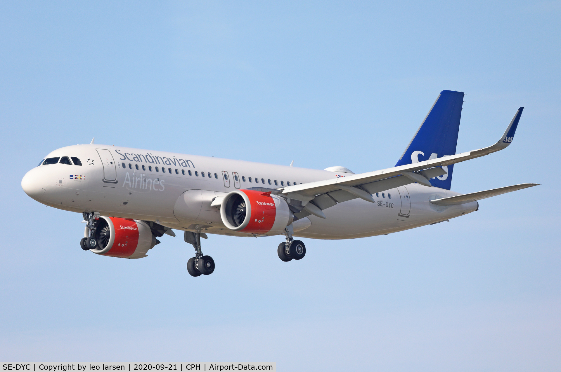 SE-DYC, 2017 Airbus A320-251N C/N 7897, Copenhagen 21.9.2020 on fist flight whith Swedish reg.