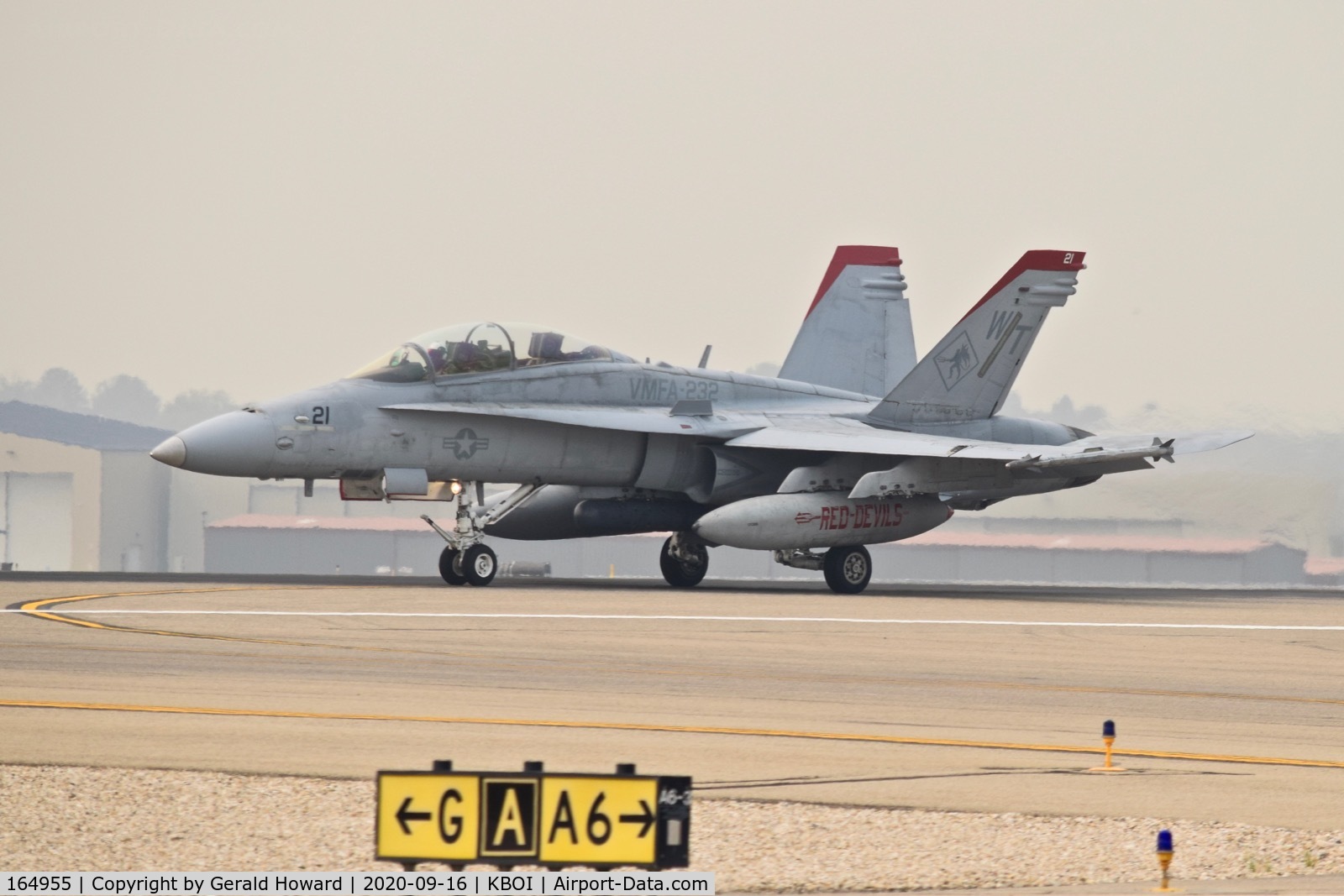 164955, McDonnell Douglas F/A-18D Hornet C/N 1255, Parked on west de ice pad. 145th Air Wing, NC ANG, Charlotte, NC.
