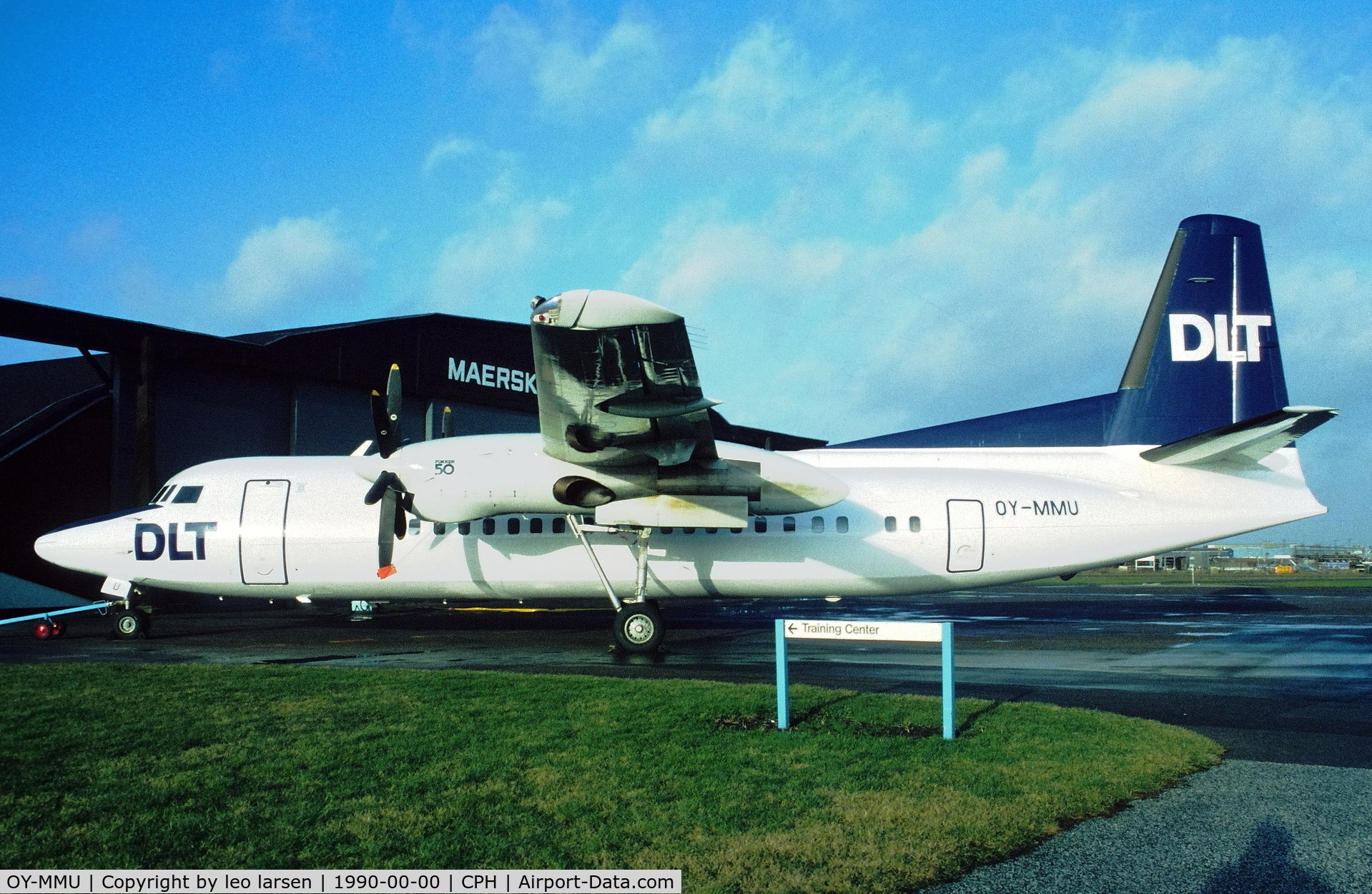 OY-MMU, 1989 Fokker 50 C/N 20153, Copenhagen 1990