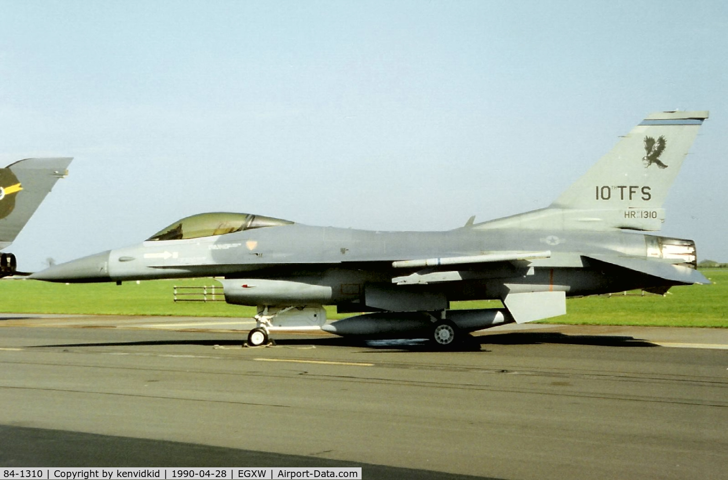 84-1310, General Dynamics F-16C Fighting Falcon C/N 5C-147, At the Waddington 1990 photocall.