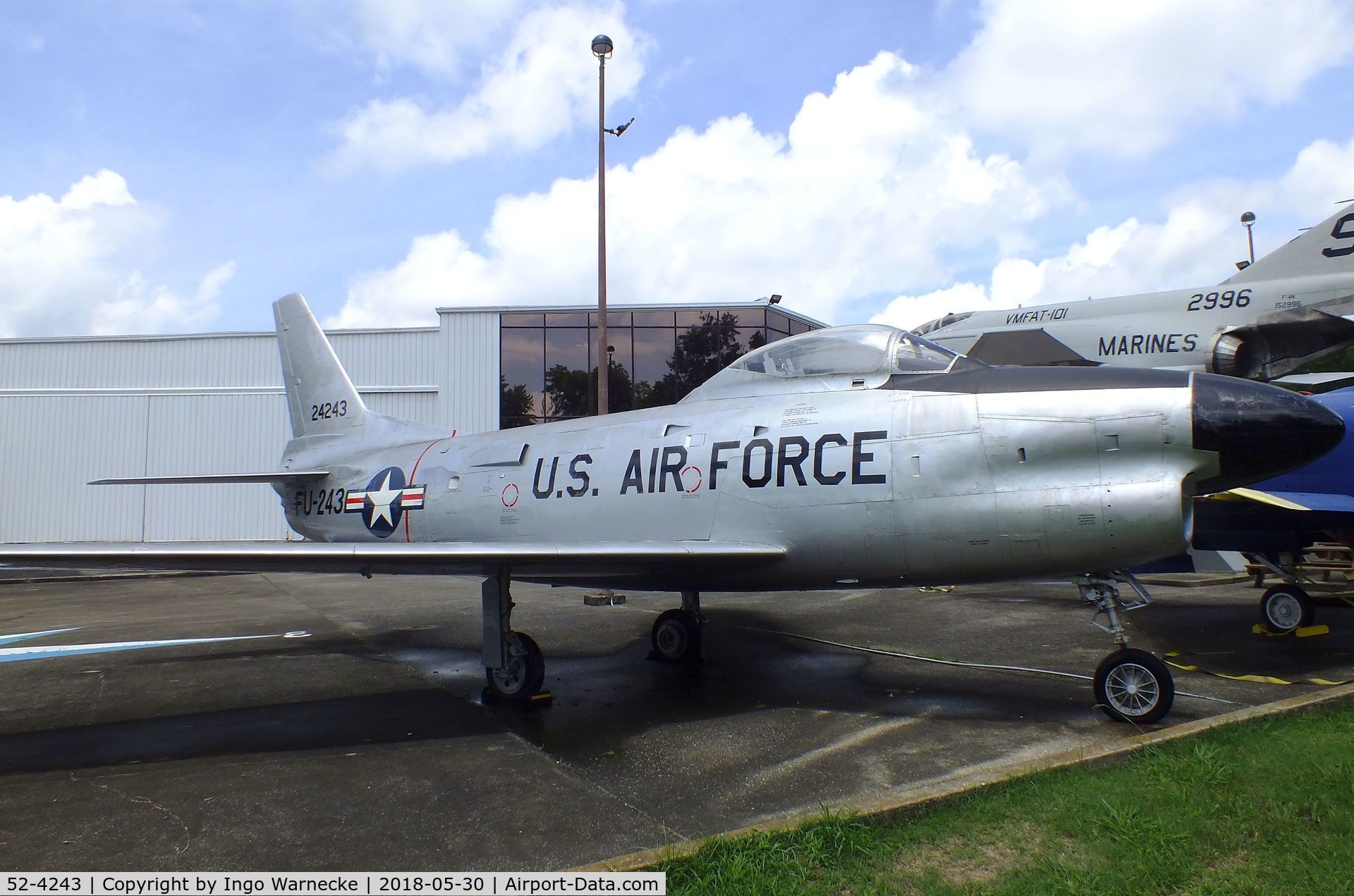 52-4243, 1952 North American F-86L Sabre C/N 190-646, North American F-86L Sabre at the Southern Museum of Flight, Birmingham AL