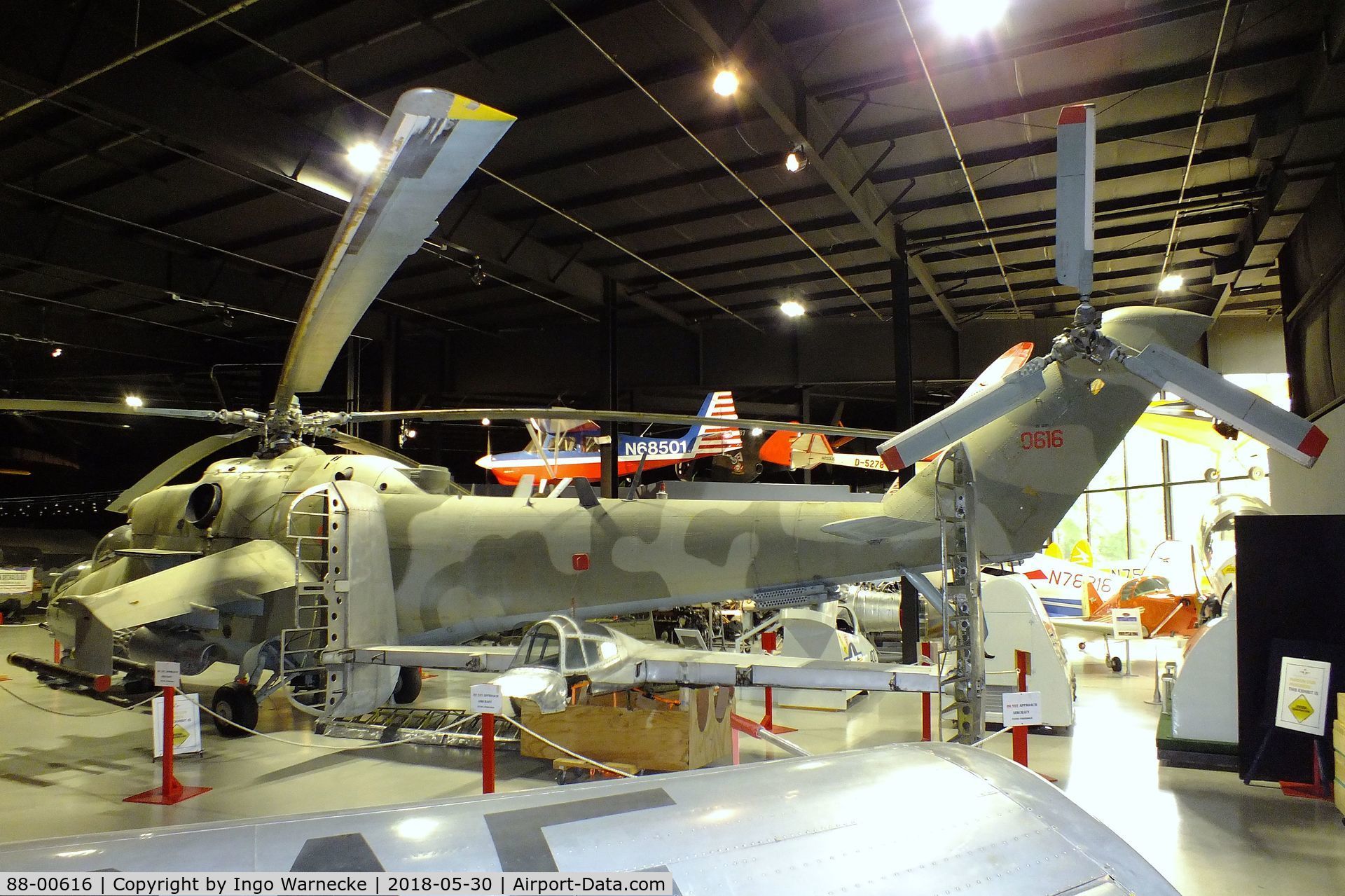 88-00616, Mil Mi-24D C/N 110166, Mil Mi-24D HIND-D (ex US-Army, ex Bundeswehr 96 30, ex NVA 494) at the Southern Museum of Flight, Birmingham AL
