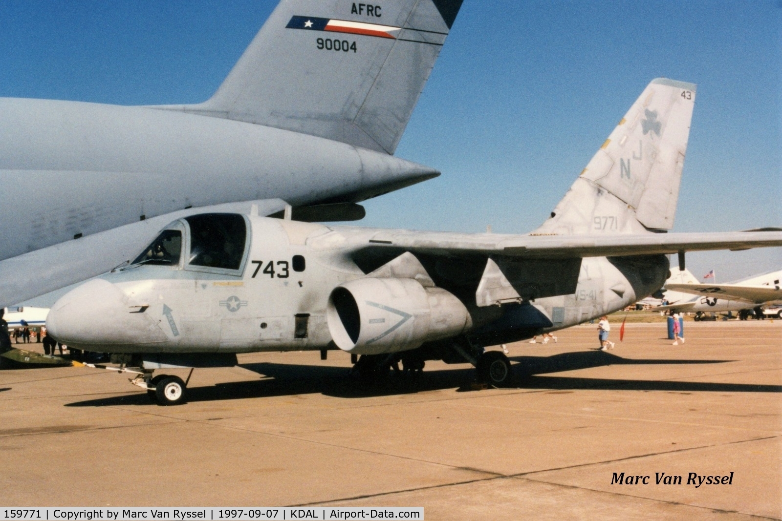 159771, Lockheed S-3A Viking C/N 394A-1100, 159771  NJ-743 of VS-41 at Fina Airshow 1997.
