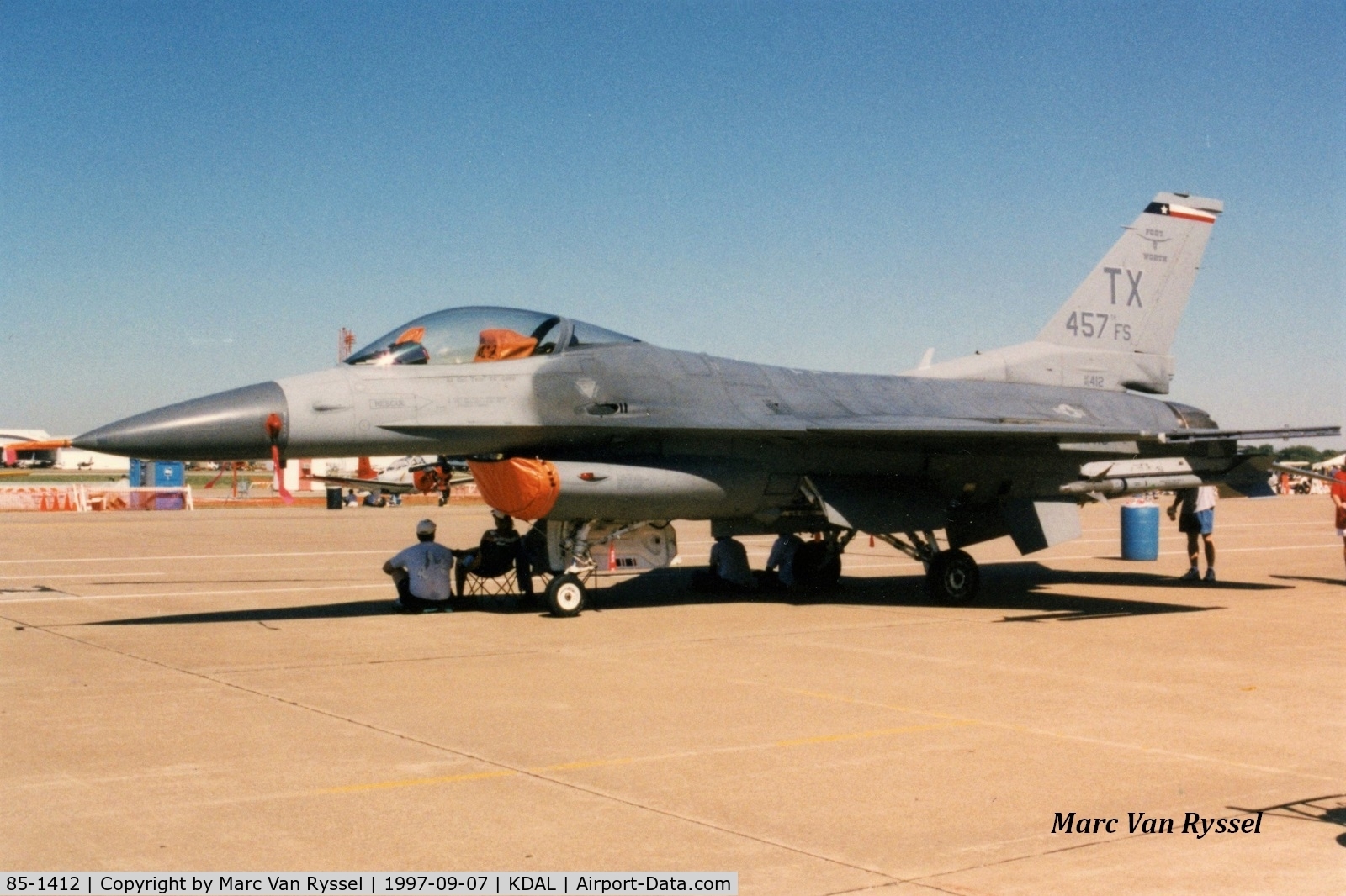 85-1412, 1985 General Dynamics F-16C Fighting Falcon C/N 5C-192, Fina Airshow 1997.
