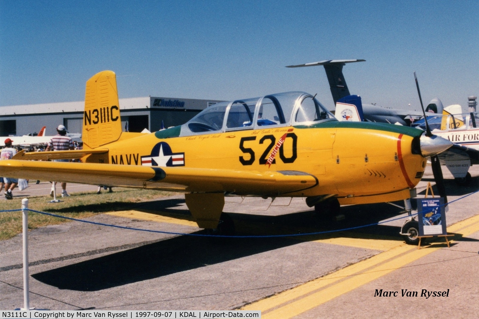 N3111C, Beech T-34 Mentor C/N not found N3111C, Fina Airshow 1997.