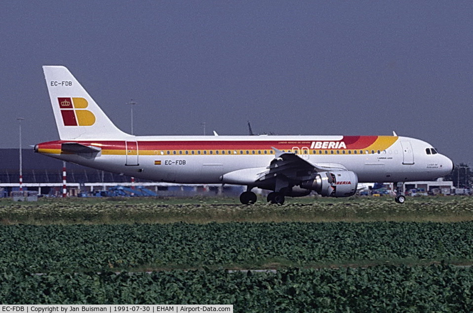 EC-FDB, 1991 Airbus A320-211 C/N 173, Iberia