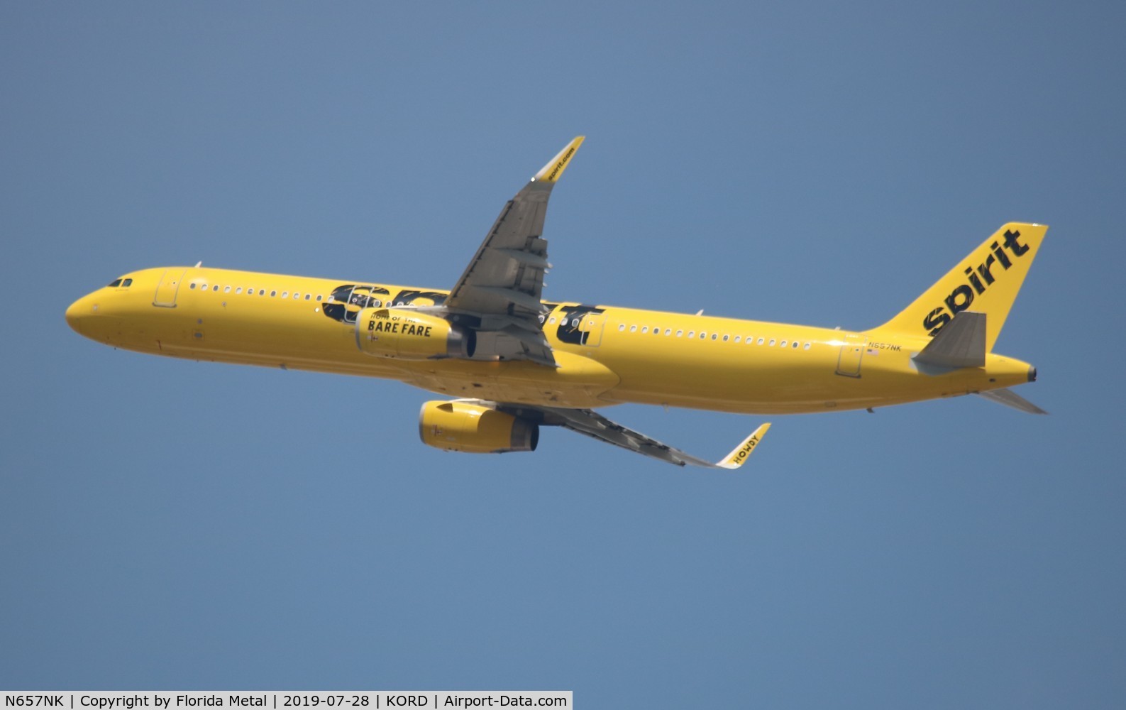 N657NK, 2015 Airbus A321-231 C/N 6672, ORD 2019