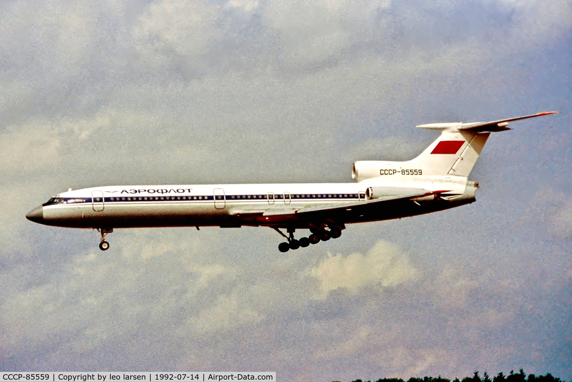 CCCP-85559, 1982 Tupolev Tu-154B-2 C/N 82A559, Værløse Air Base 14.7.1992