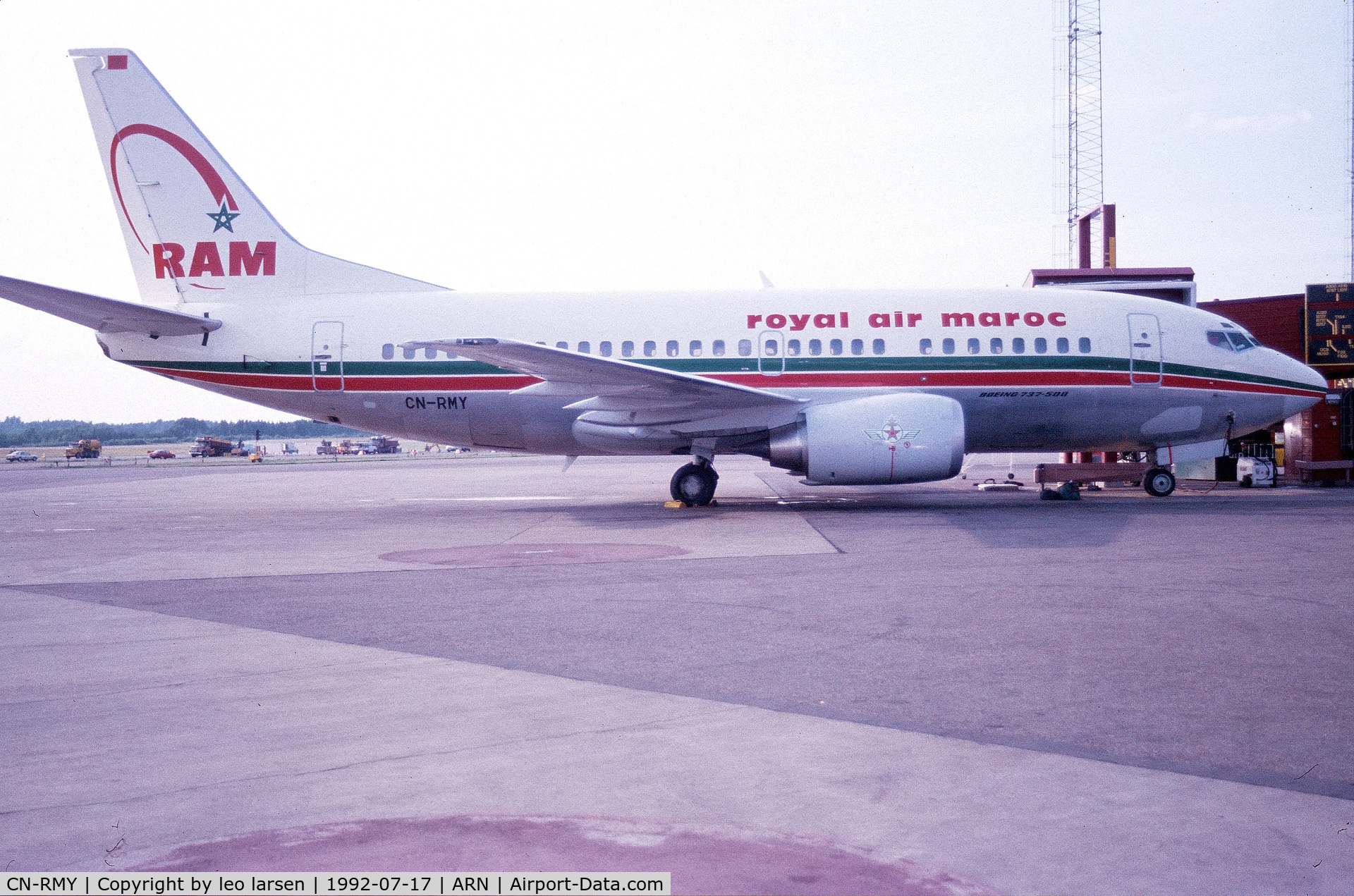 CN-RMY, 1992 Boeing 737-5B6 C/N 26525/2209, Arlanda 17.7.1992