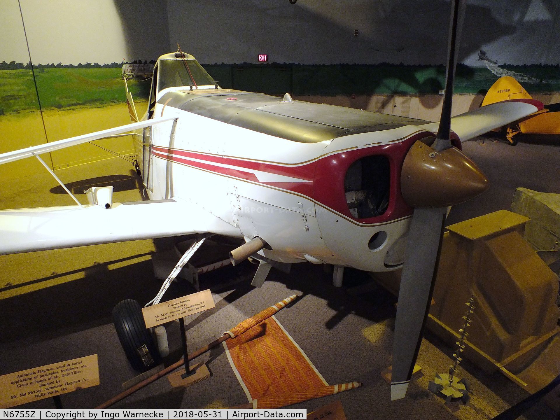 N6755Z, 1963 Piper PA-25-235 C/N 25-2375, Piper PA-25-235 Pawnee at the Mississippi Agriculture & Forestry Museum, Jackson MS