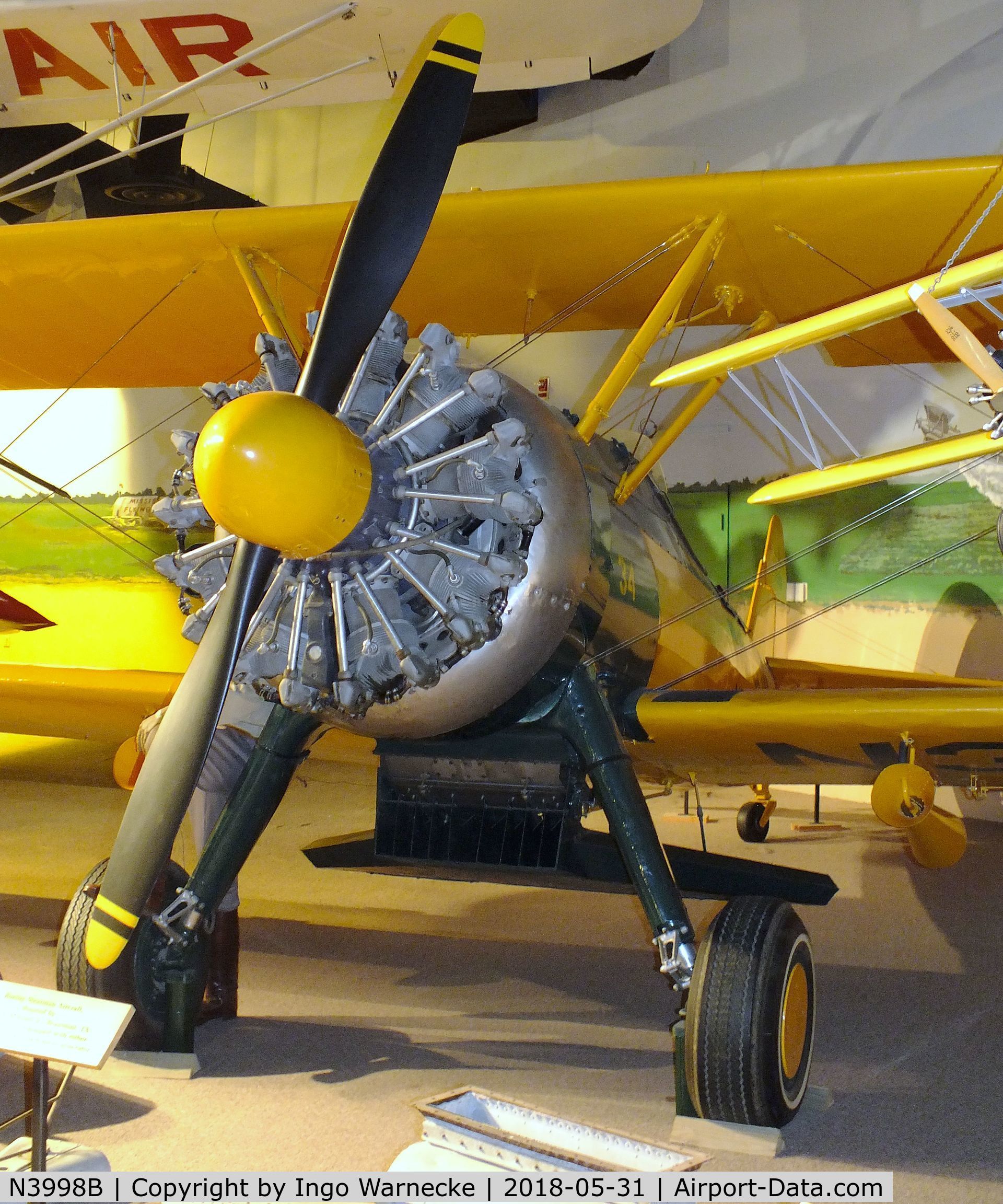 N3998B, 1942 Boeing E75 C/N 75-5292, Boeing (Stearman) E75, converted to single-seat ag-aircraft at the Mississippi Agriculture & Forestry Museum, Jackson MS