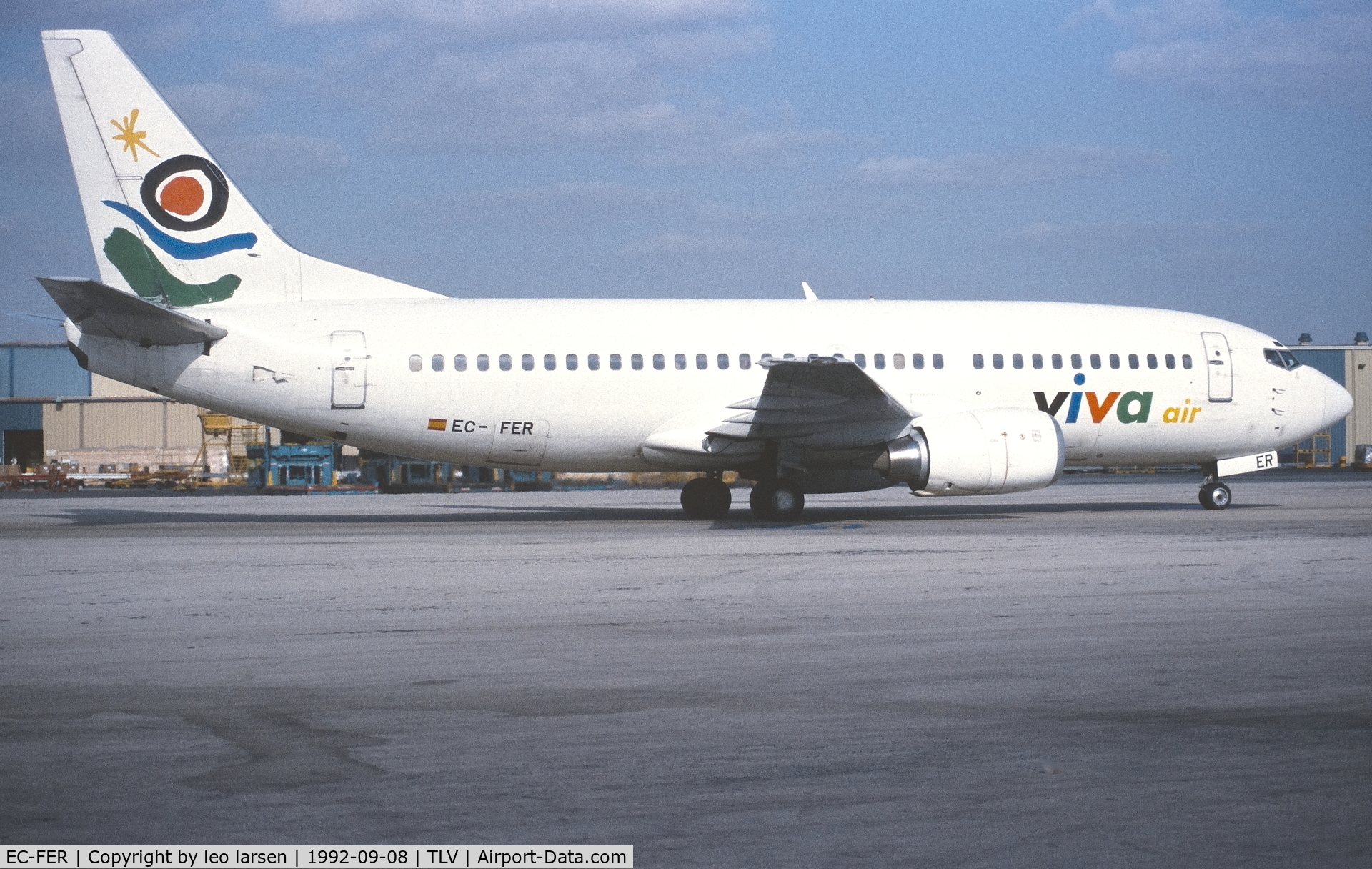 EC-FER, 1988 Boeing 737-3Q8 C/N 24299, Tel Aviv 8.9.1992